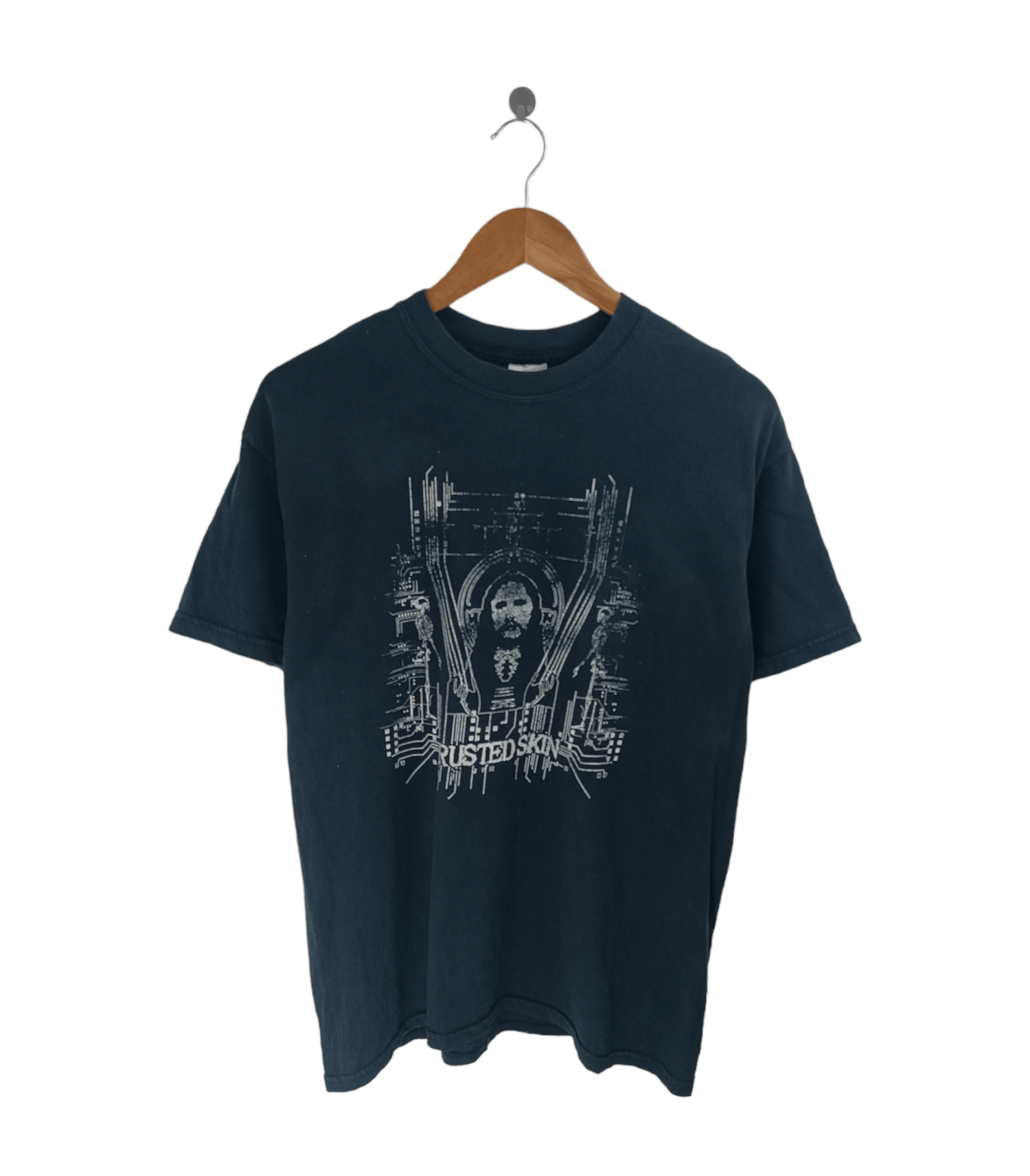 VINTAGE Y2K FADED RUSTED SKIN TEE GRUNGE PUNK GOTH