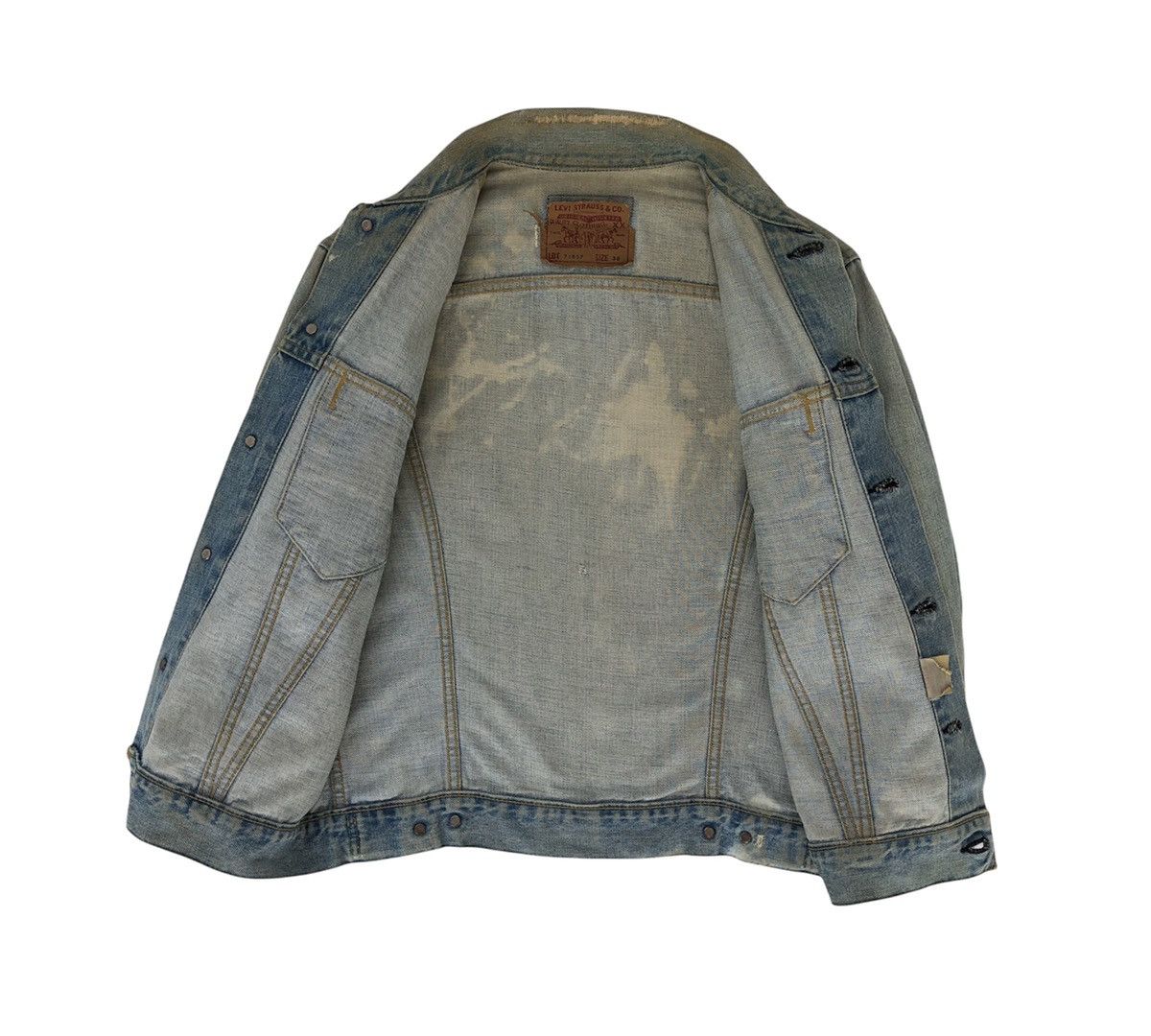 Levi's Vintage 90s LEVIS BIG E Distressed Trucker Jacket Size US M / EU 48-50 / 2 - 15 Thumbnail