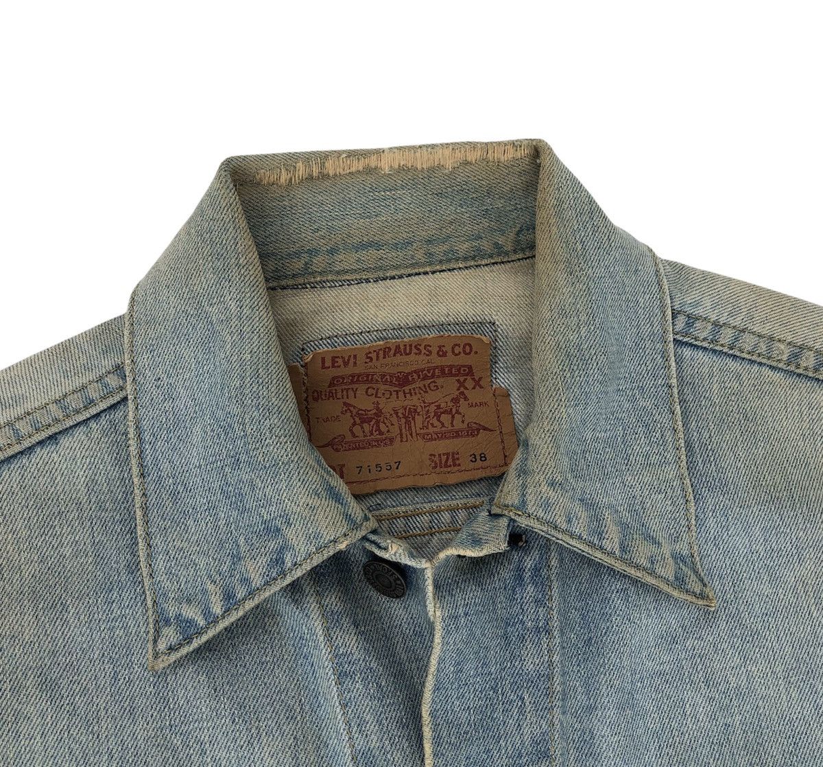Levi's Vintage 90s LEVIS BIG E Distressed Trucker Jacket Size US M / EU 48-50 / 2 - 20 Thumbnail