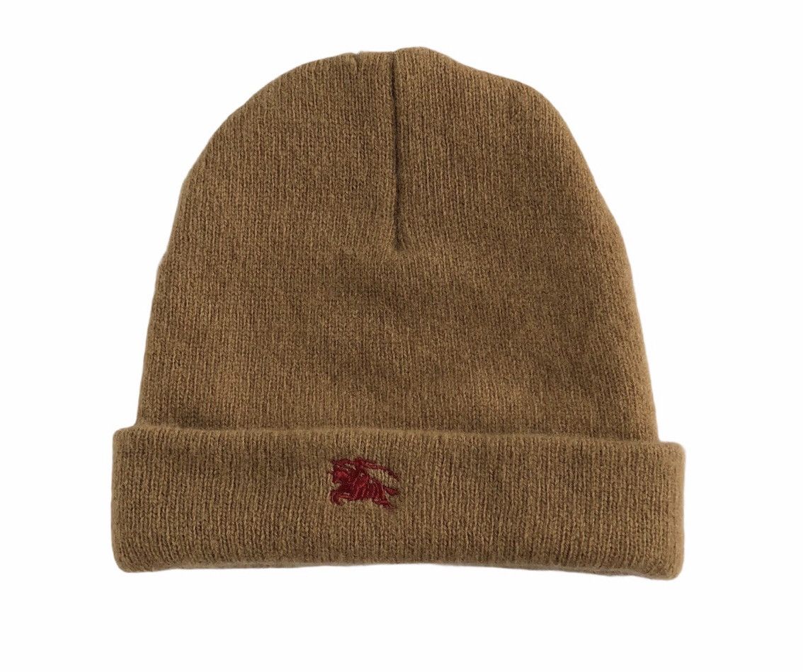 Vintage Burberry London Beanie Hat 100% Lambswool display picture 1