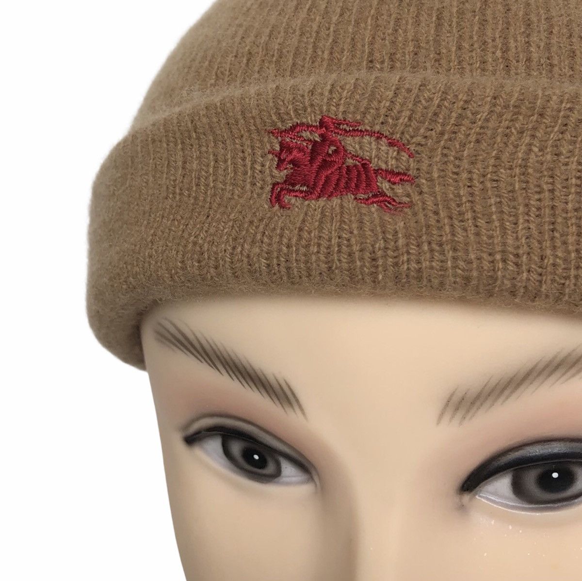 Vintage Burberry London Beanie Hat 100% Lambswool