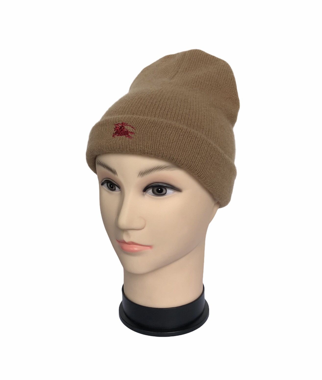 Vintage Burberry London Beanie Hat 100% Lambswool display picture 2
