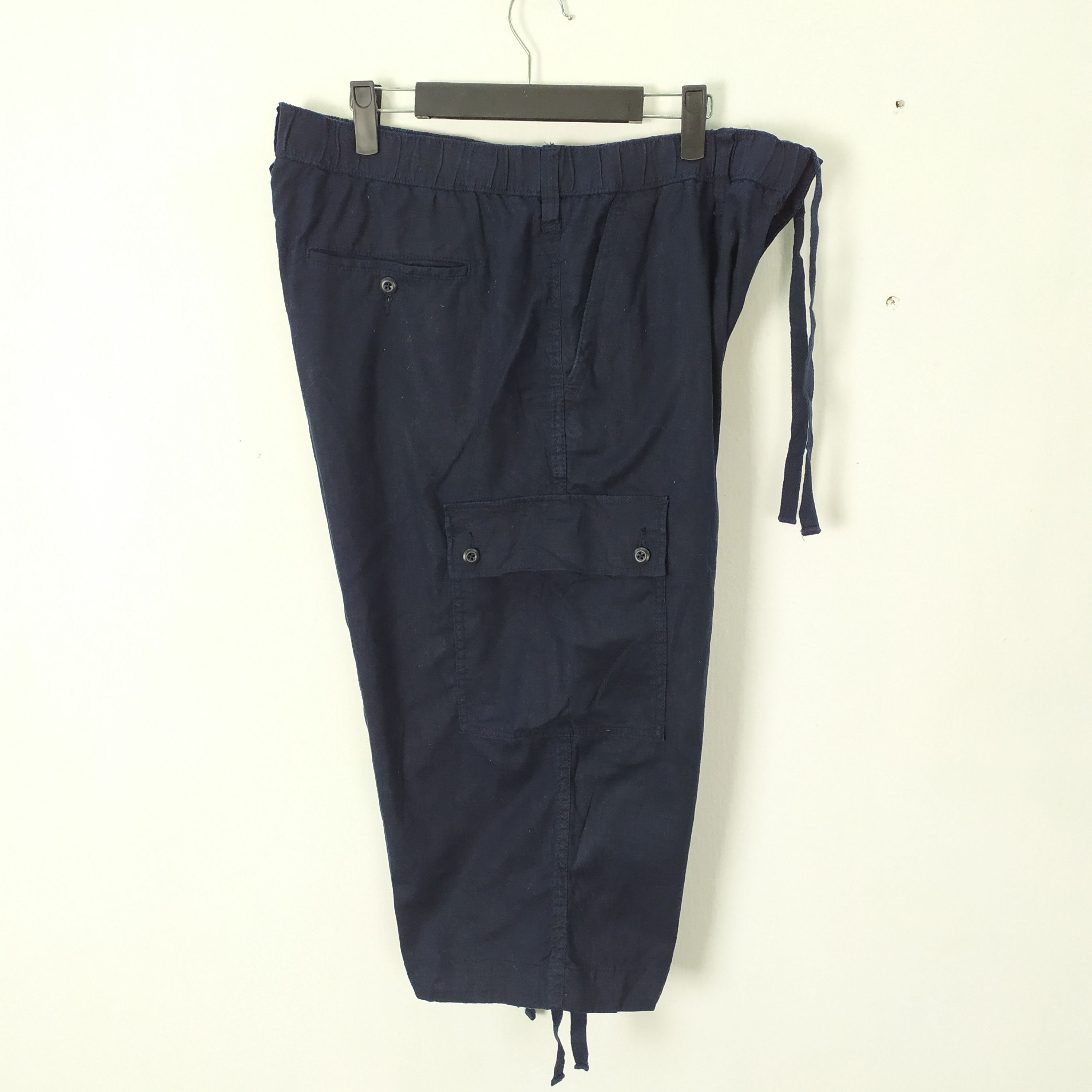 Japanese Brand Japanese Brand Blue Black Short Cargo Pants Multipocket Size US 36 / EU 52 - 2 Thumbnail