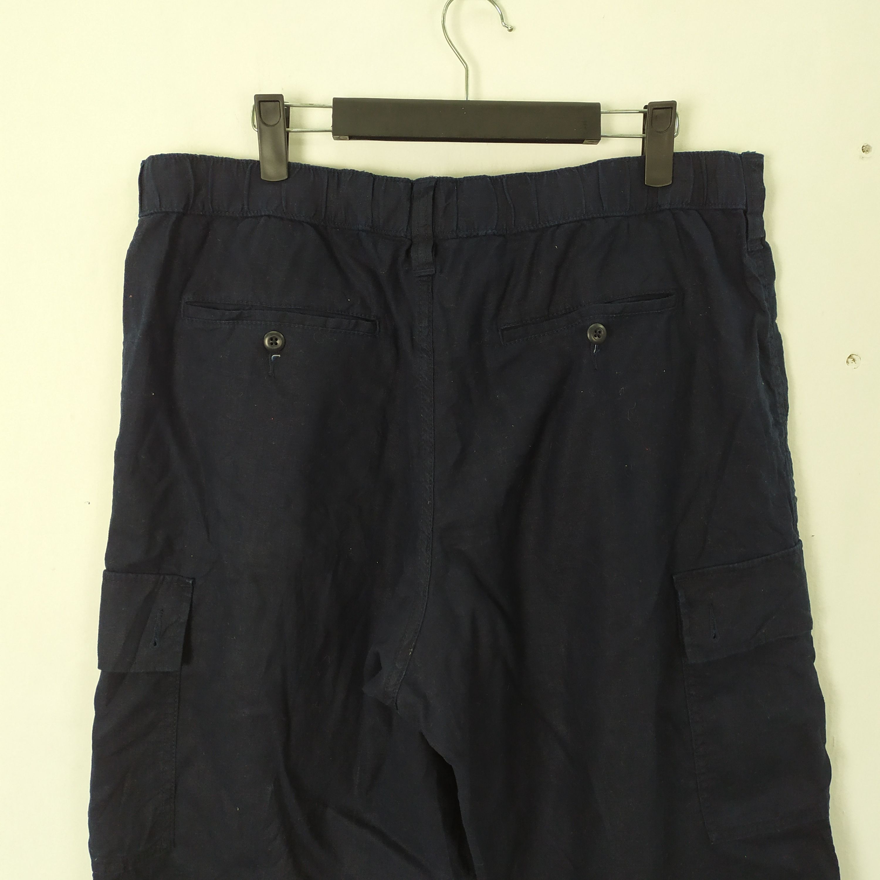 Japanese Brand Japanese Brand Blue Black Short Cargo Pants Multipocket Size US 36 / EU 52 - 4 Thumbnail