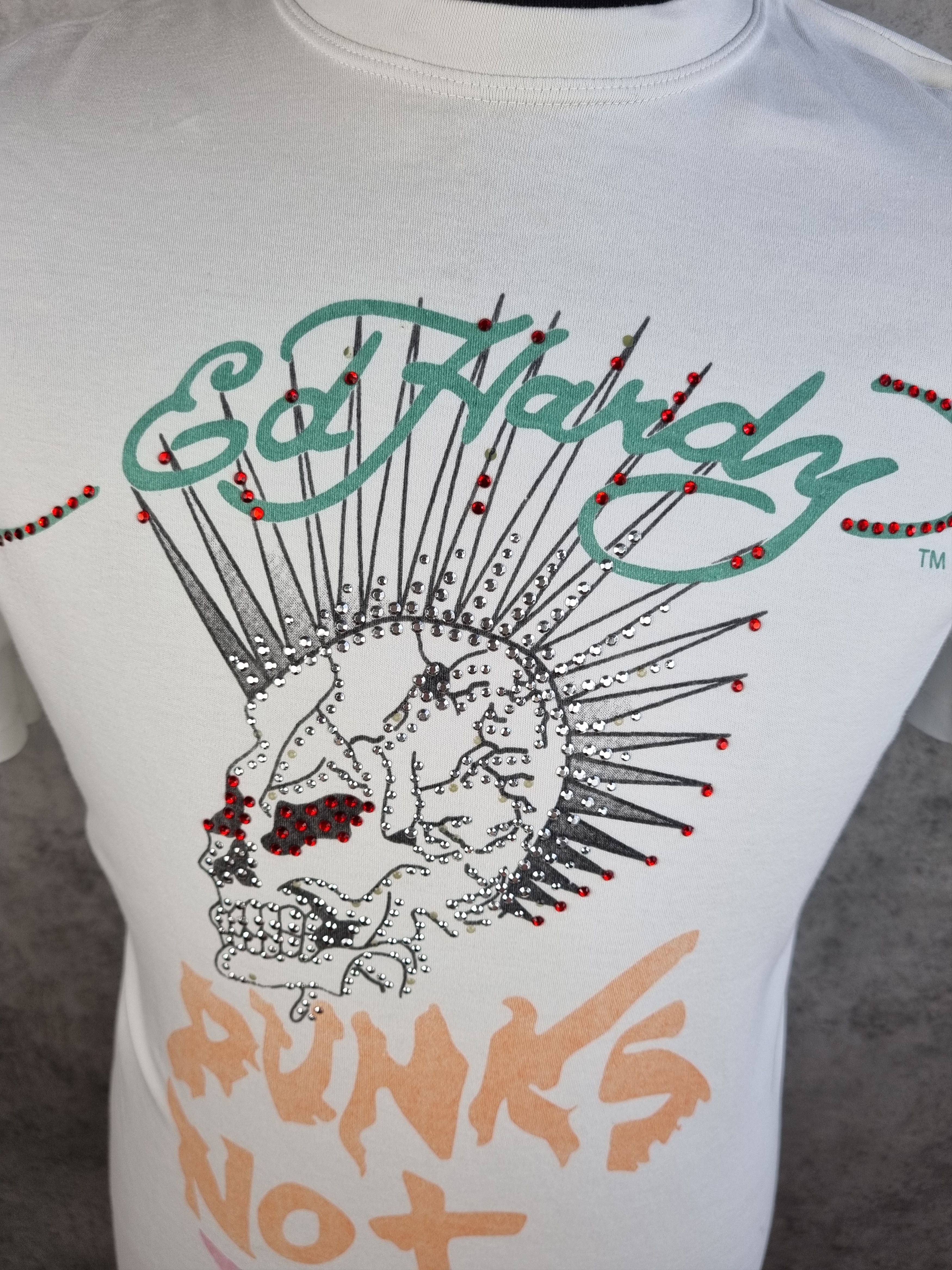 Christian Audigier × Ed Hardy × Seditionaries Rare 90s Ed Hardy DESTROY PUNKS NOT DEAD Tee shirt Size US L / EU 52-54 / 3 - 5 Thumbnail
