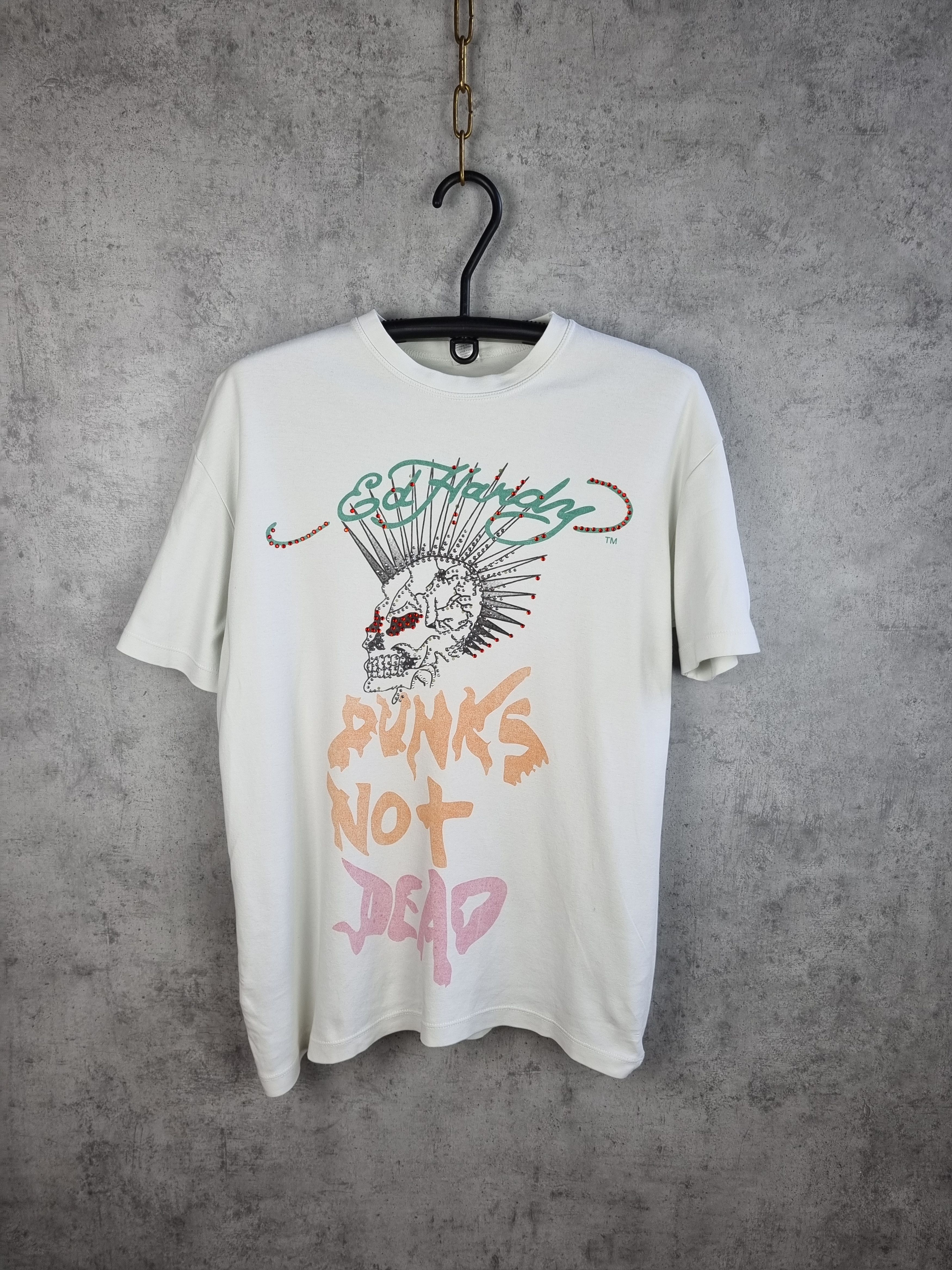 Christian Audigier × Ed Hardy × Seditionaries Rare 90s Ed Hardy DESTROY PUNKS NOT DEAD Tee shirt Size US L / EU 52-54 / 3 - 2 Thumbnail
