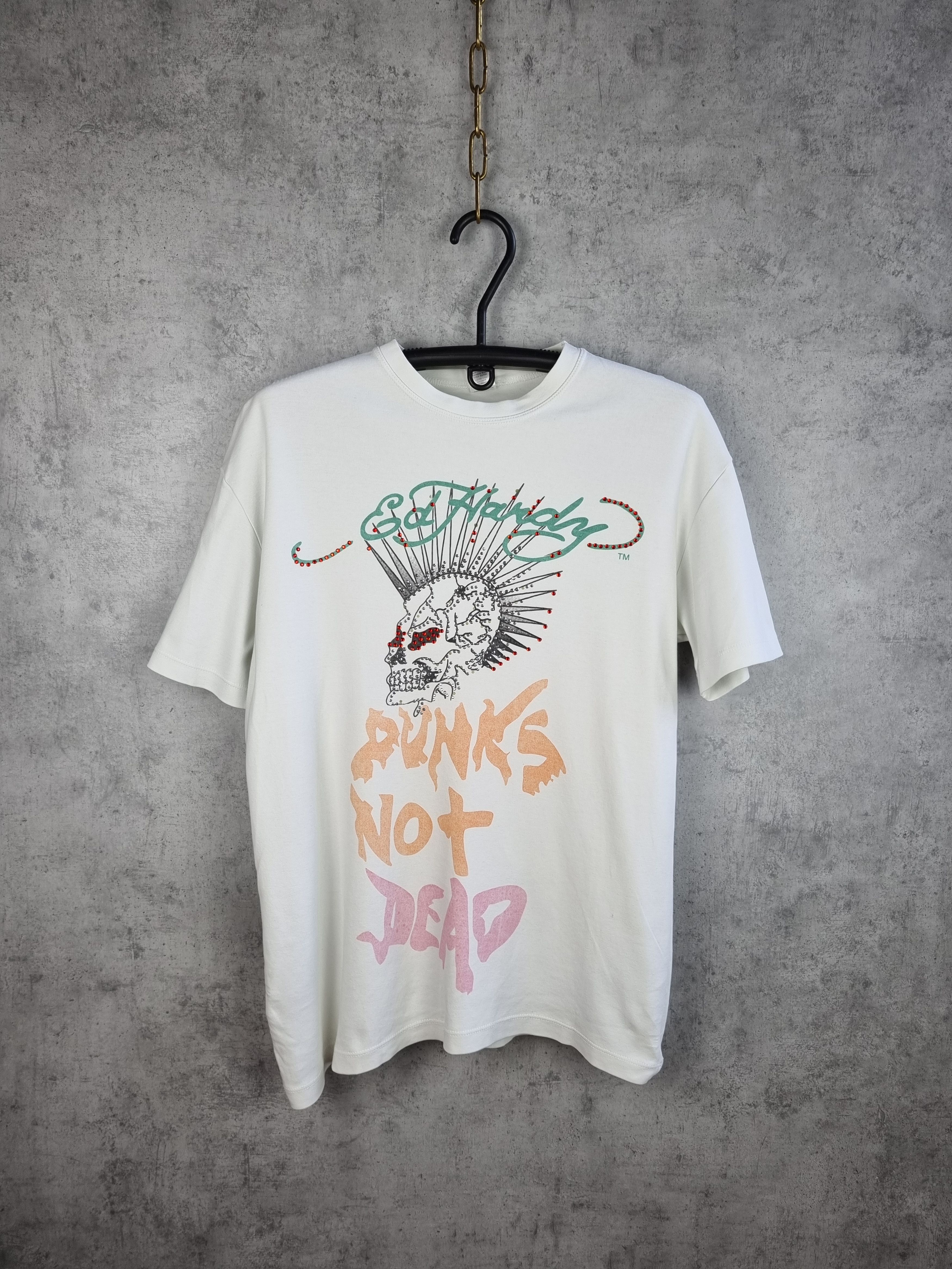 Christian Audigier × Ed Hardy × Seditionaries Rare 90s Ed Hardy DESTROY PUNKS NOT DEAD Tee shirt Size US L / EU 52-54 / 3 - 10 Thumbnail