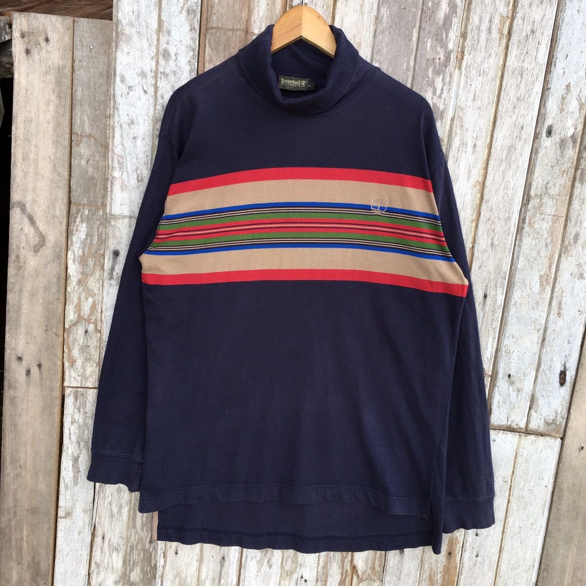 Timberland Vintage Faded Timberland turtle neck oversized longsleeve Size US XL / EU 56 / 4 - 1 Thumbnail