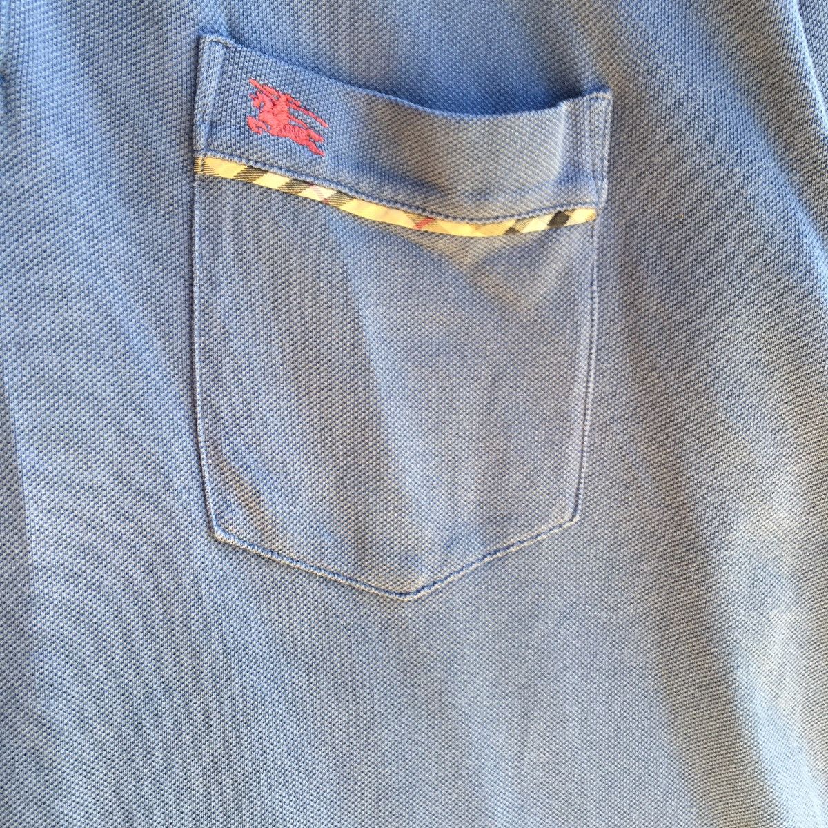 Burberry Thrashed Faded Vintage Burberry London Nova Check Polo Tee Size US L / EU 52-54 / 3 - 7 Thumbnail