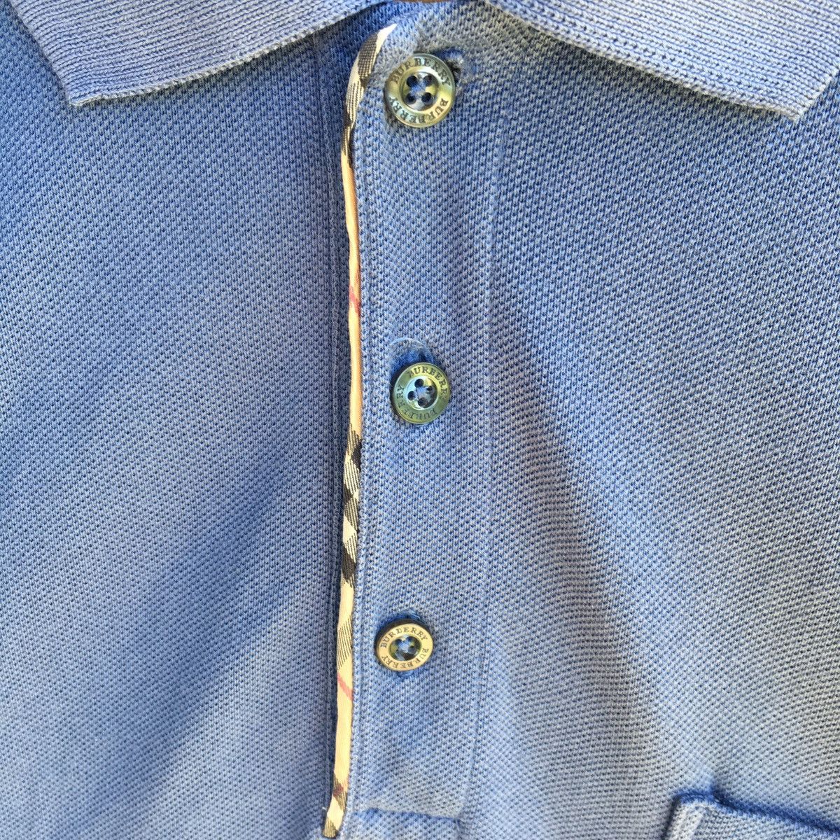 Burberry Thrashed Faded Vintage Burberry London Nova Check Polo Tee Size US L / EU 52-54 / 3 - 6 Thumbnail
