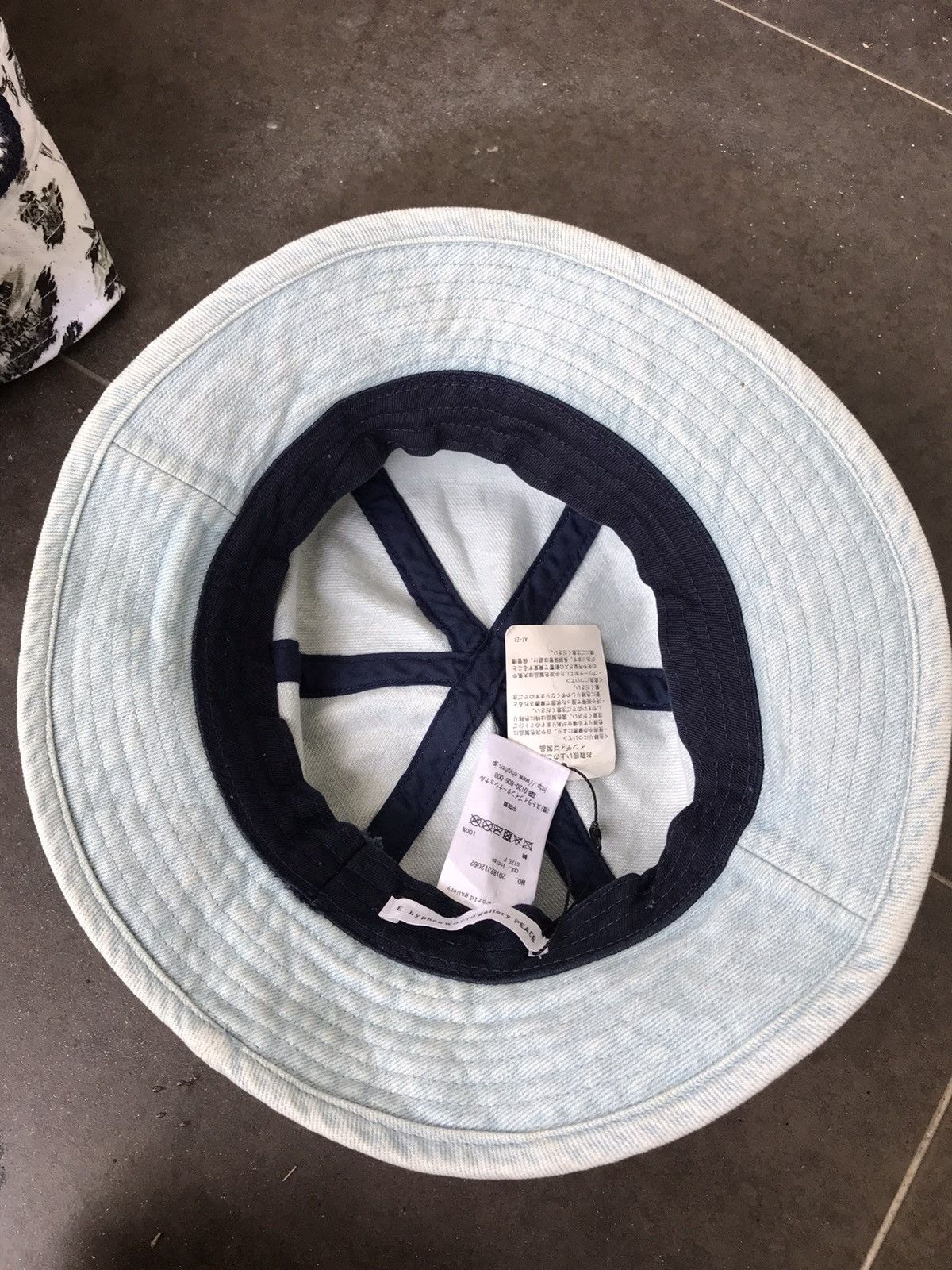 Japanese Brand Ehypen world gallery Japan Peace Series Denim Bucket Hat Size ONE SIZE - 8 Thumbnail