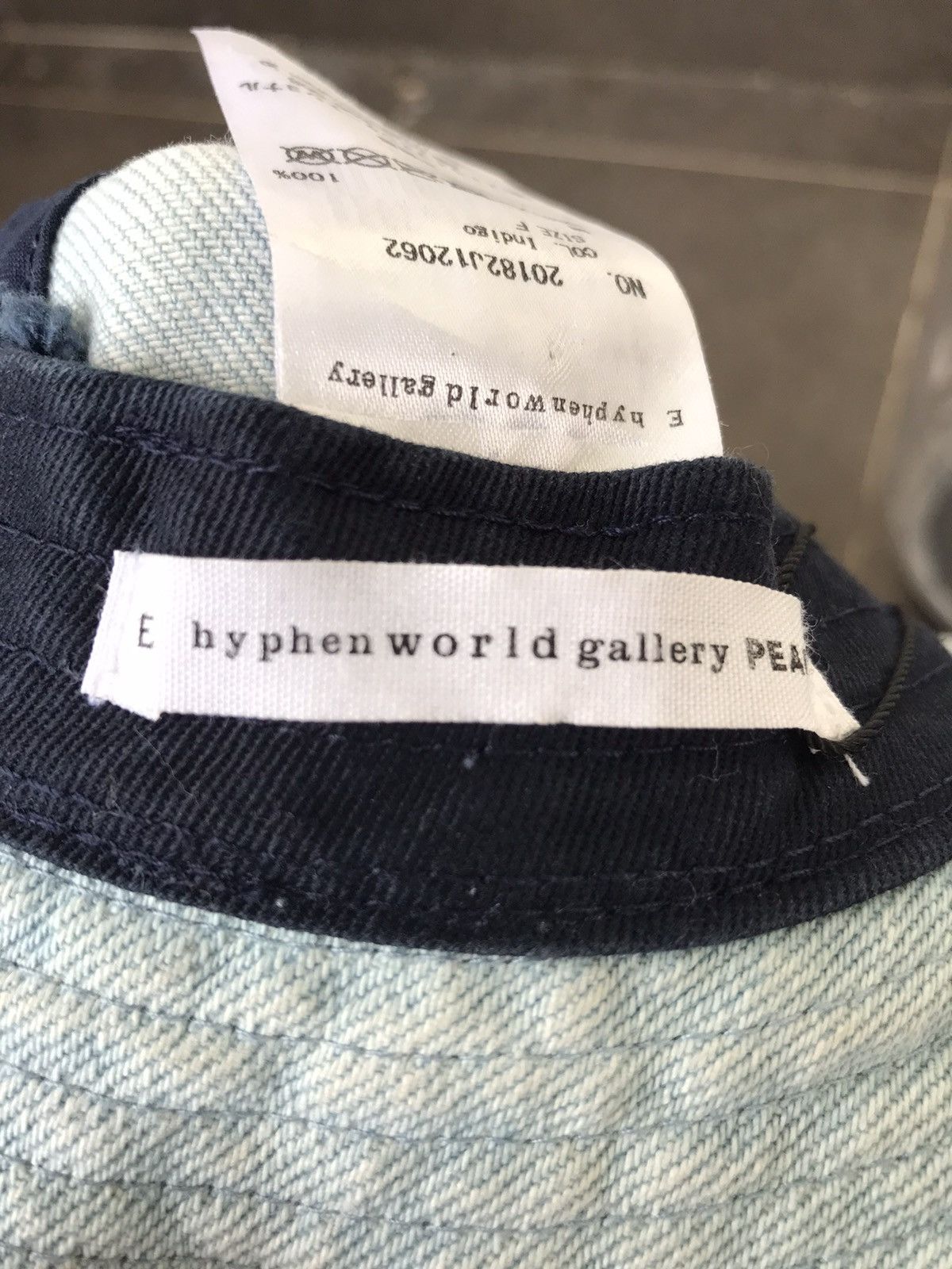 Japanese Brand Ehypen world gallery Japan Peace Series Denim Bucket Hat Size ONE SIZE - 6 Thumbnail