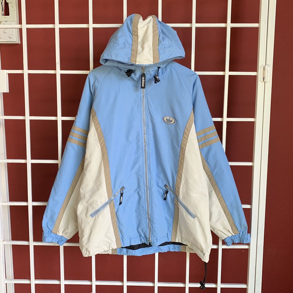 Adidas Vintage 1990s Adidas hoodie Jacket Size US L / EU 52-54 / 3 - 1 Thumbnail