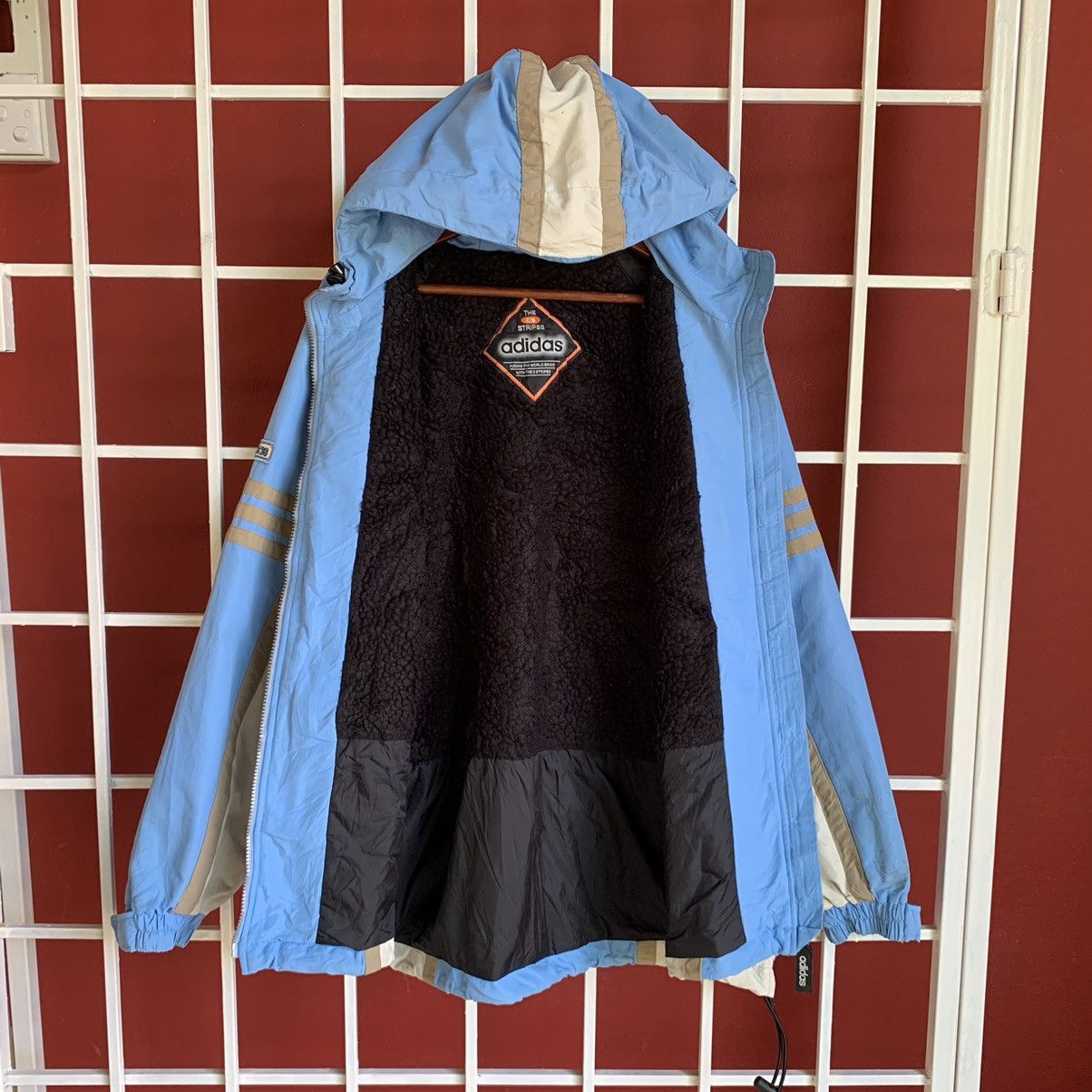 Adidas Vintage 1990s Adidas hoodie Jacket Size US L / EU 52-54 / 3 - 3 Thumbnail