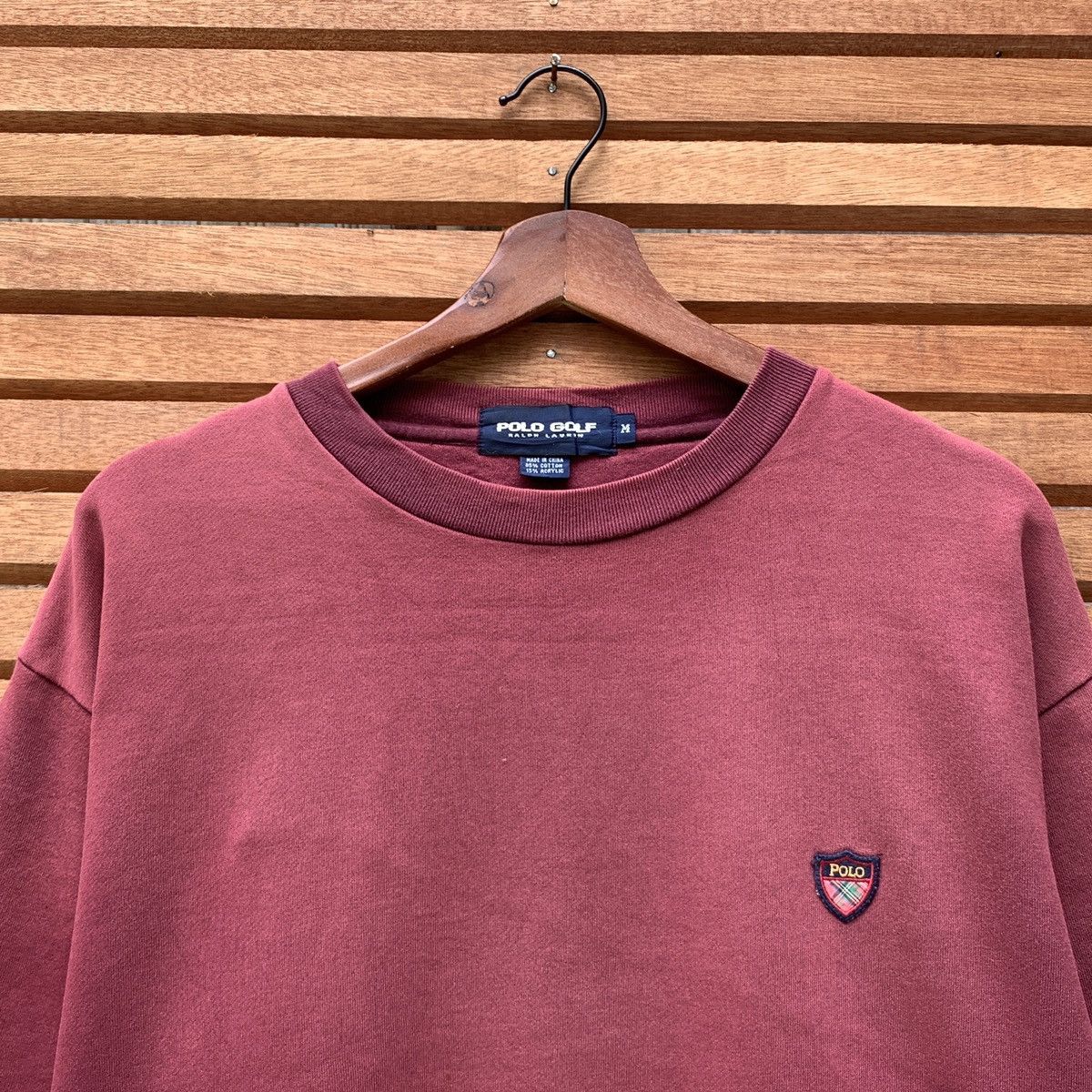 Polo Ralph Lauren Polo Golf Ralph Lauren Sweatshirt Maroon Faded Size US L / EU 52-54 / 3 - 3 Thumbnail