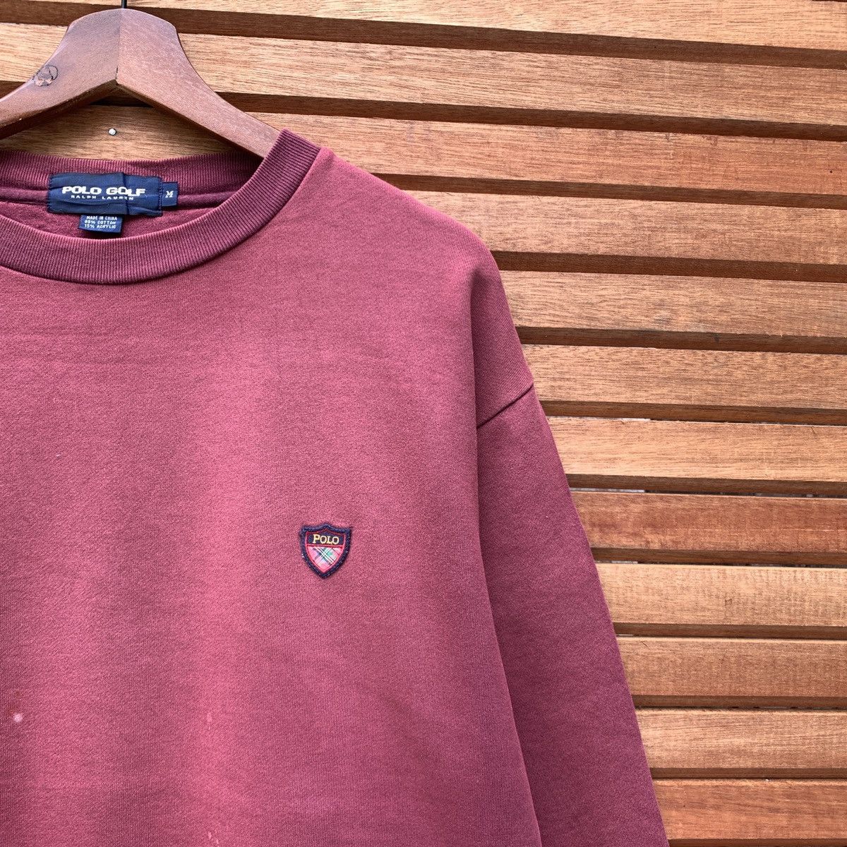 Polo Ralph Lauren Polo Golf Ralph Lauren Sweatshirt Maroon Faded Size US L / EU 52-54 / 3 - 5 Thumbnail