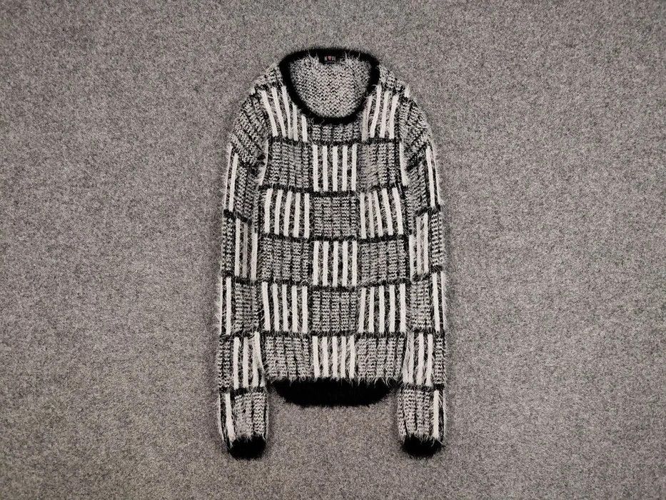 Pre-owned Avant Garde 90's Japanese Pattern Mohair Style Crewneck Sweater