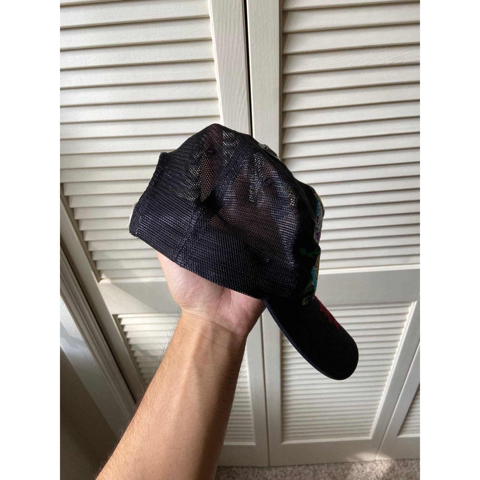 Ed Hardy × Vintage Vintage Y2K Ed Hardy Skull King Black Trucker Hat Mesh Cap Size ONE SIZE - 8 Thumbnail