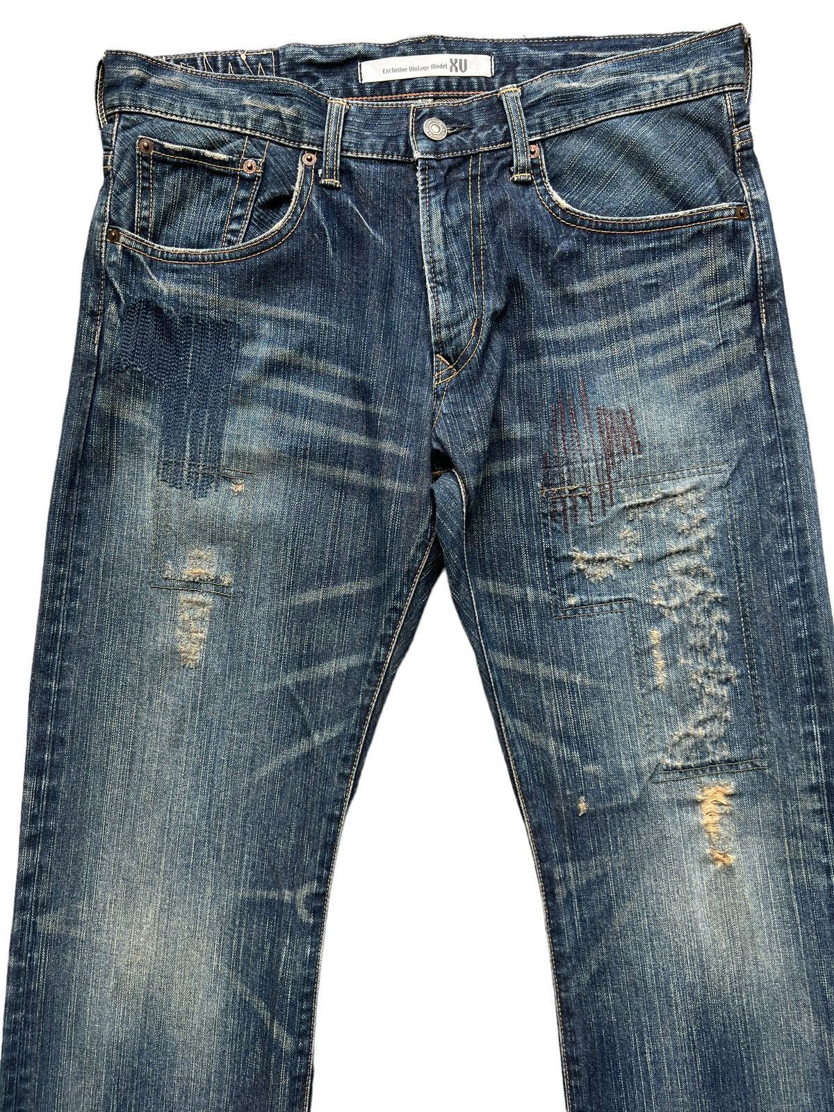 Edwin Vintage Edwin XV Jeans Patch Work Distressed Jeans 34x30 Size US 34 / EU 50 - 4 Thumbnail