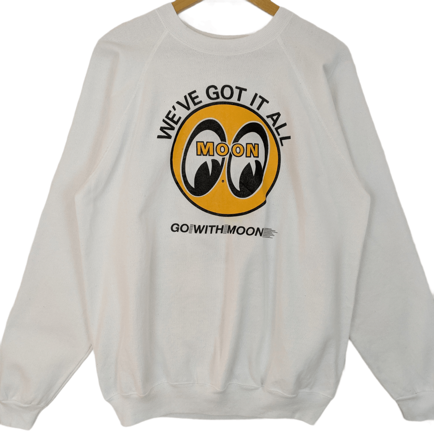 Hanes Vintage 80's HANES Go With Moon Sweatshirt Made In USA Size US XL / EU 56 / 4 - 2 Thumbnail