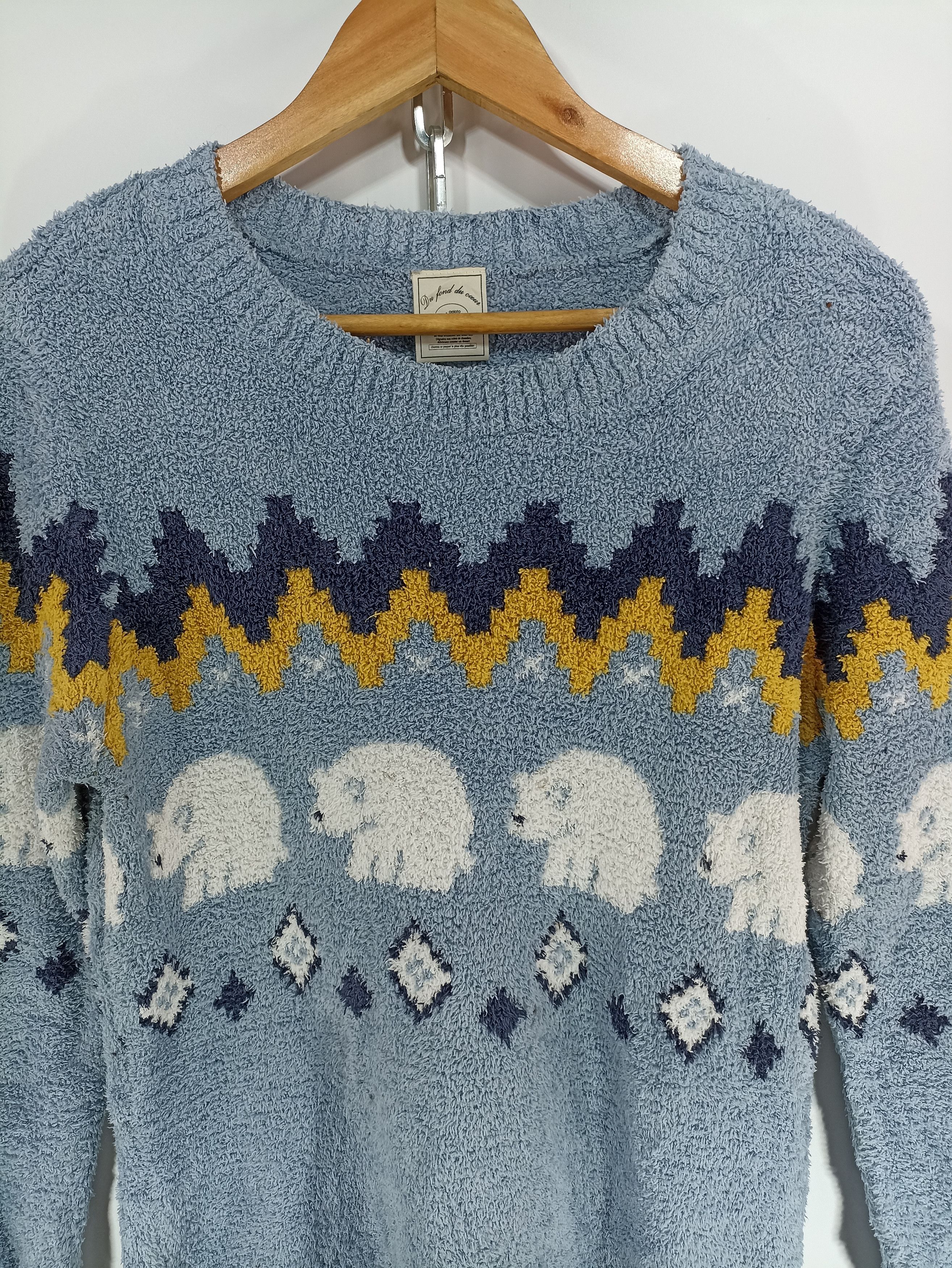 Japanese Brand Gelato pique Fleece over print bear Sweater Size US S / EU 44-46 / 1 - 1 Thumbnail