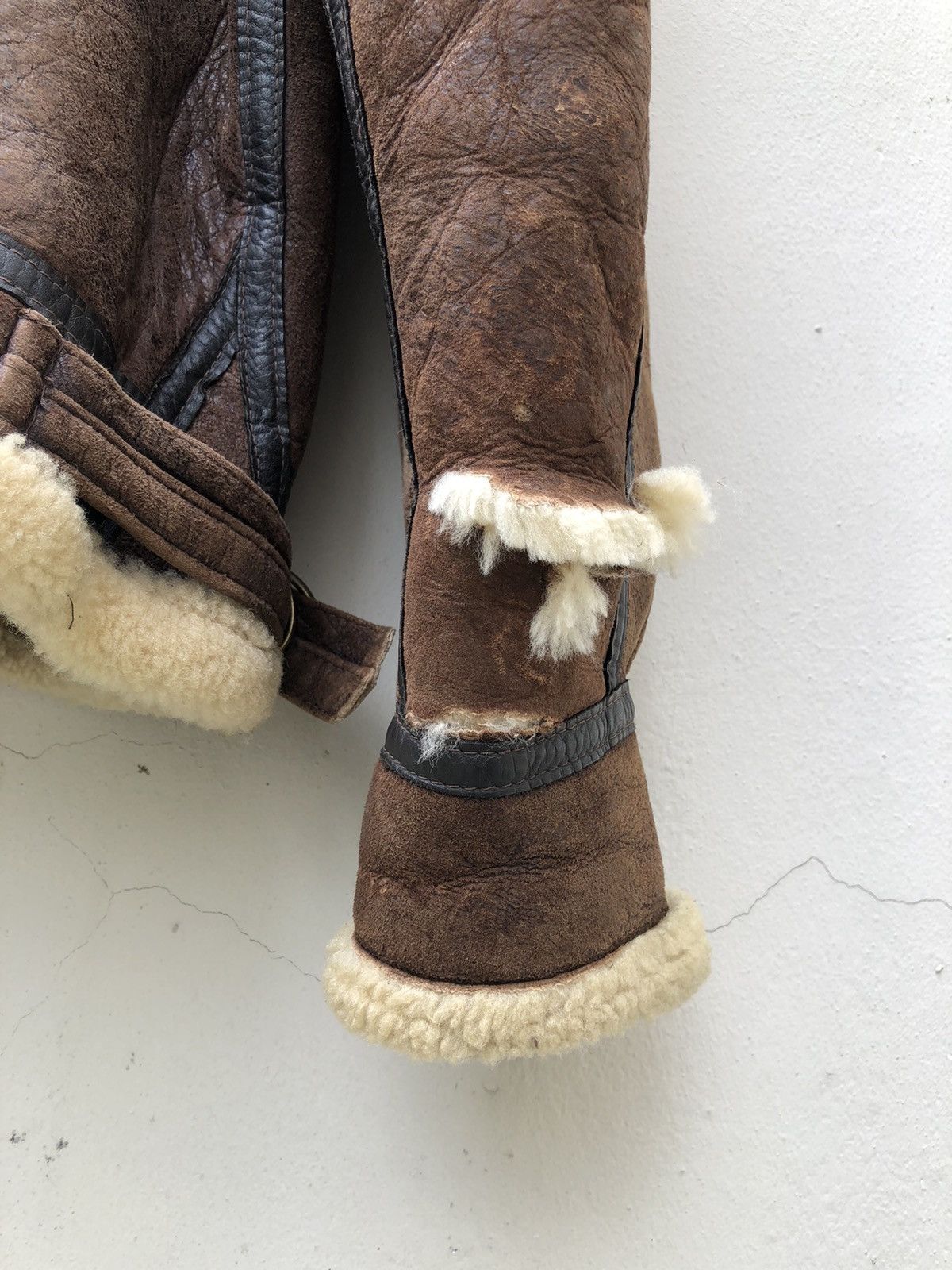 Leather Vintage 80s Tanco Made in Usa Shearling Distress B3 Jacket Size US M / EU 48-50 / 2 - 16 Thumbnail