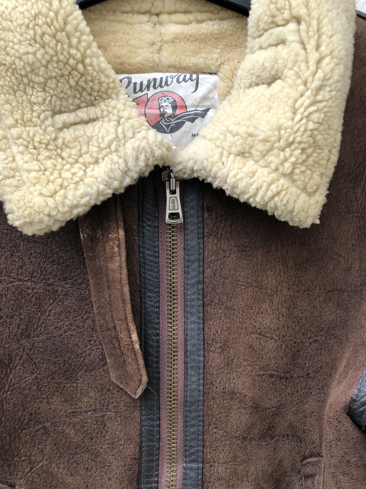 Leather Vintage 80s Tanco Made in Usa Shearling Distress B3 Jacket Size US M / EU 48-50 / 2 - 8 Thumbnail