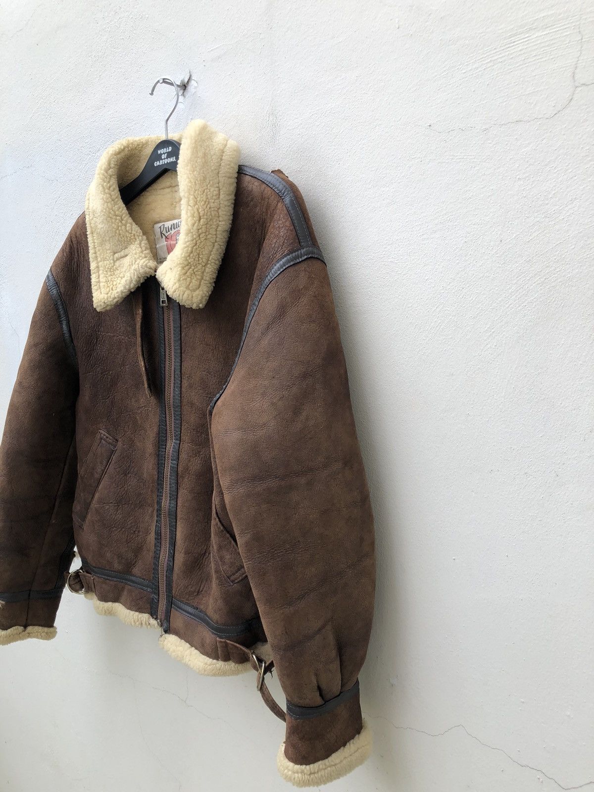 Leather Vintage 80s Tanco Made in Usa Shearling Distress B3 Jacket Size US M / EU 48-50 / 2 - 10 Thumbnail