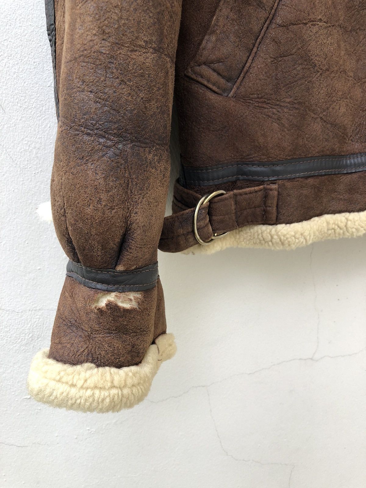 Leather Vintage 80s Tanco Made in Usa Shearling Distress B3 Jacket Size US M / EU 48-50 / 2 - 9 Thumbnail