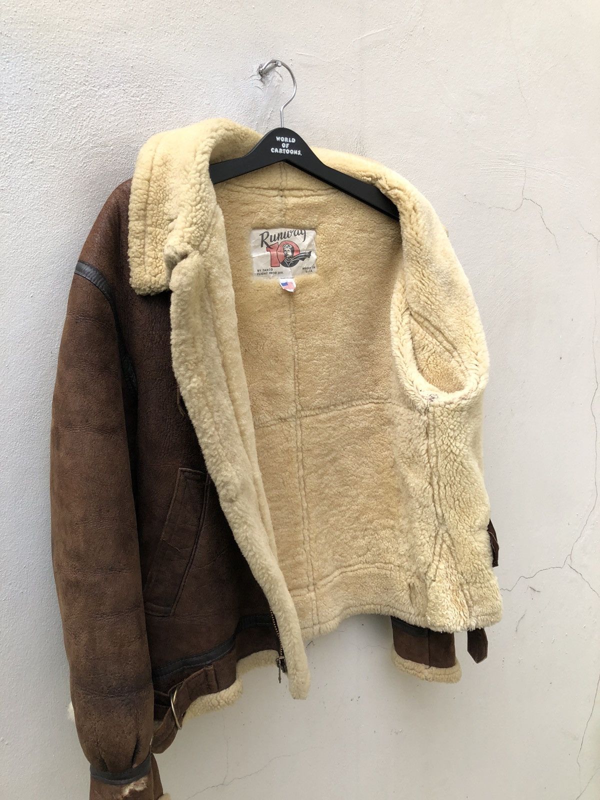 Leather Vintage 80s Tanco Made in Usa Shearling Distress B3 Jacket Size US M / EU 48-50 / 2 - 19 Thumbnail