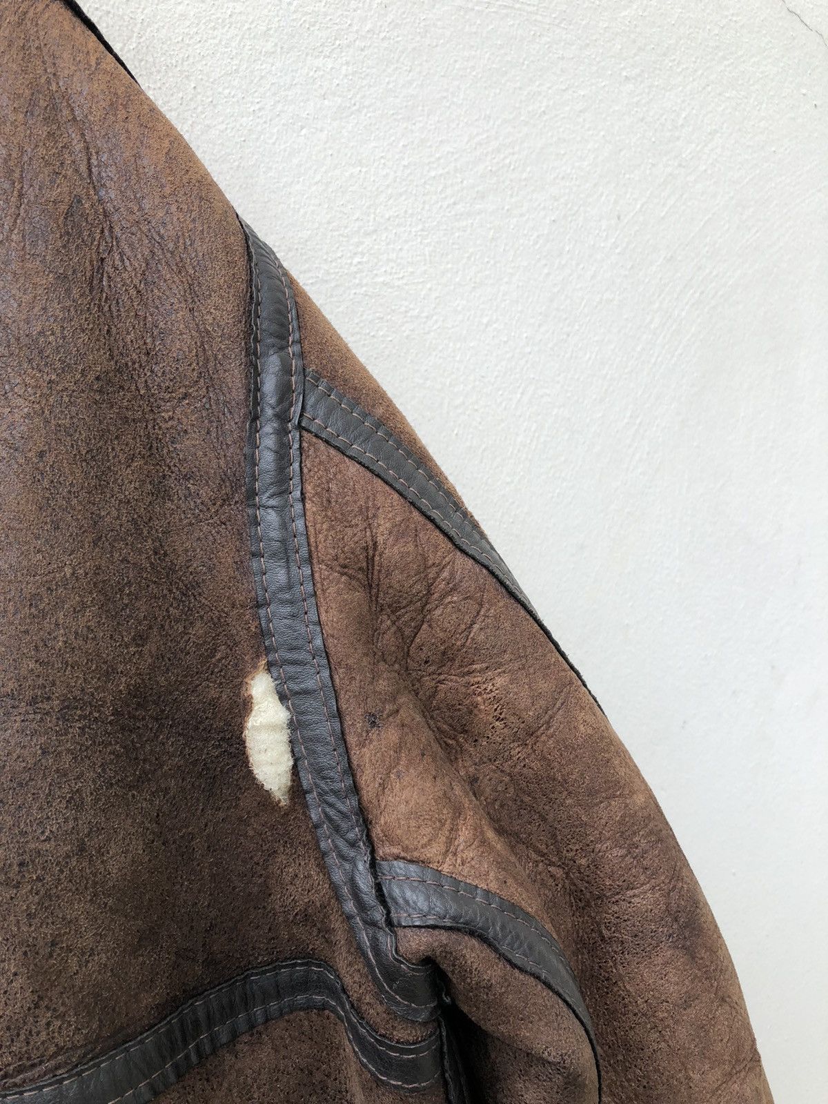 Leather Vintage 80s Tanco Made in Usa Shearling Distress B3 Jacket Size US M / EU 48-50 / 2 - 14 Thumbnail