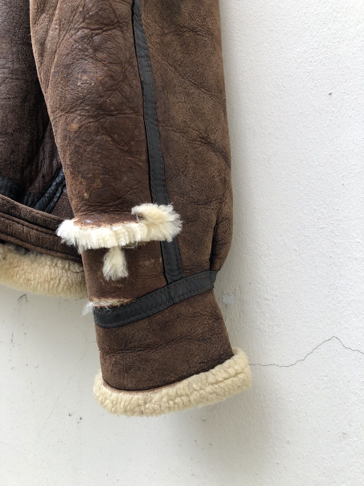 Leather Vintage 80s Tanco Made in Usa Shearling Distress B3 Jacket Size US M / EU 48-50 / 2 - 15 Thumbnail