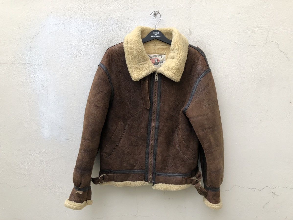 Leather Vintage 80s Tanco Made in Usa Shearling Distress B3 Jacket Size US M / EU 48-50 / 2 - 6 Thumbnail