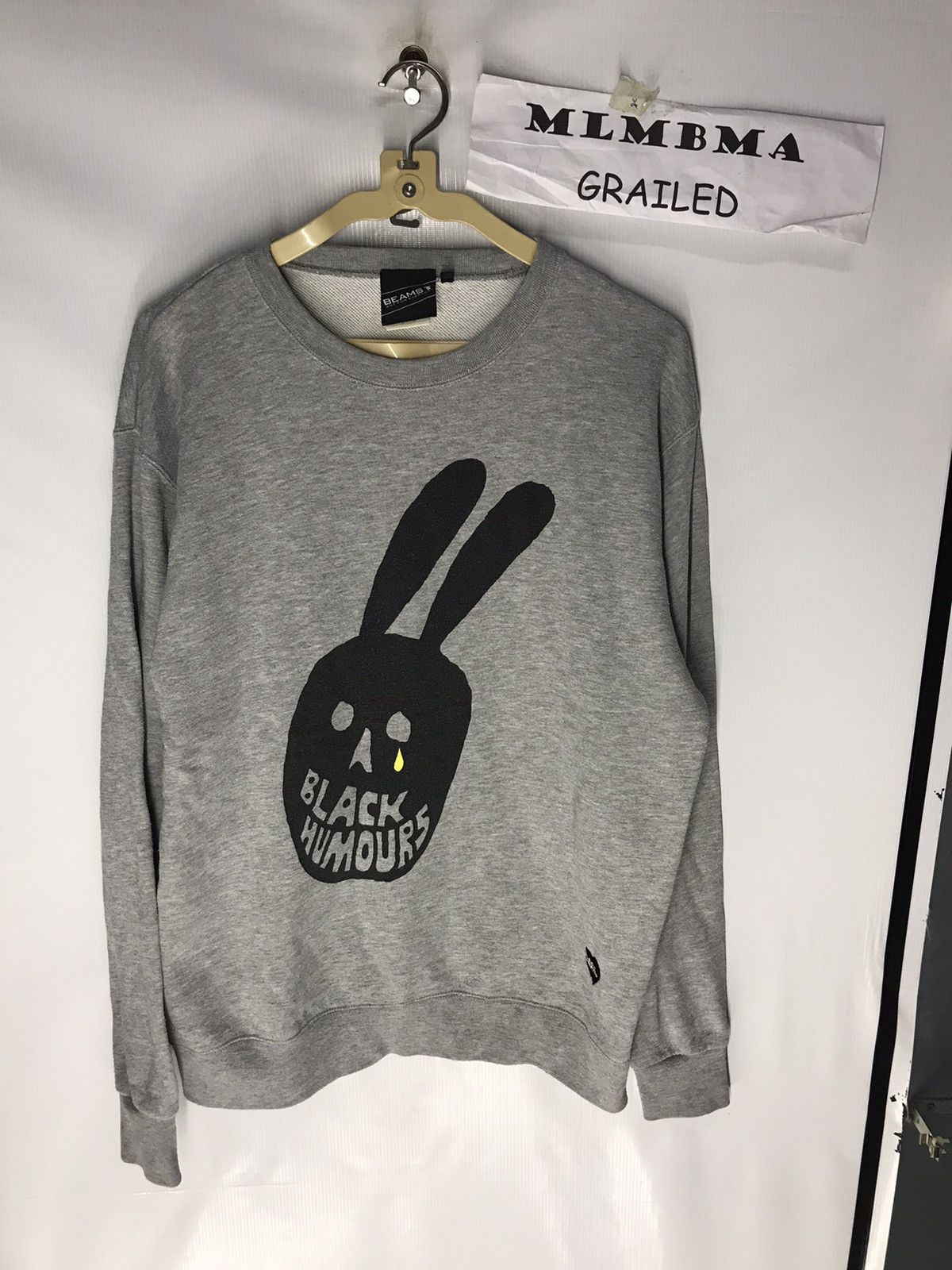 Beams Plus × Japanese Brand Beam art black humours crewneck sweatshirt Size US L / EU 52-54 / 3 - 8 Thumbnail