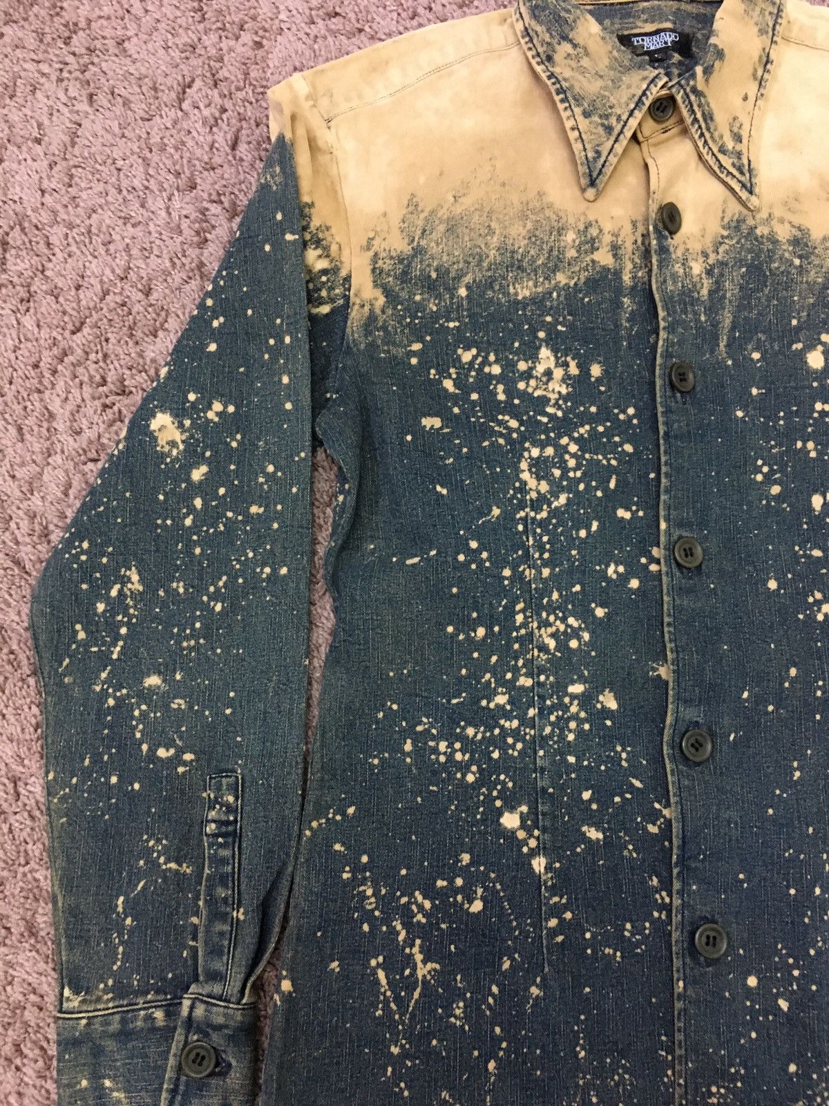 Designer vintage bleach heavy jeans Size US L / EU 52-54 / 3 - 5 Thumbnail