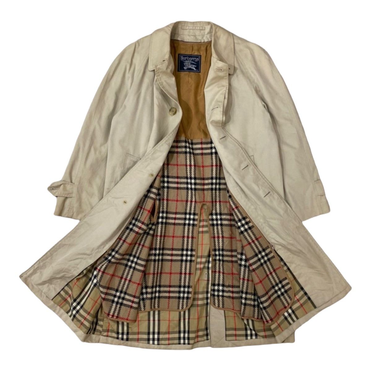 Burberry Vintage Burberrys Nova Check Overcoat Size US M / EU 48-50 / 2 - 1 Thumbnail