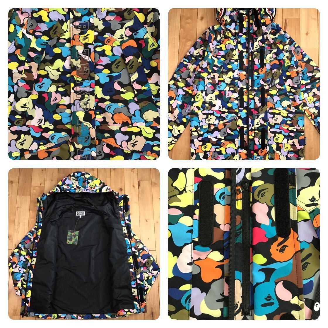 Bape BAPE multi camo shark hoodie snowboard jacket a bathing ape Size US M / EU 48-50 / 2 - 7 Thumbnail