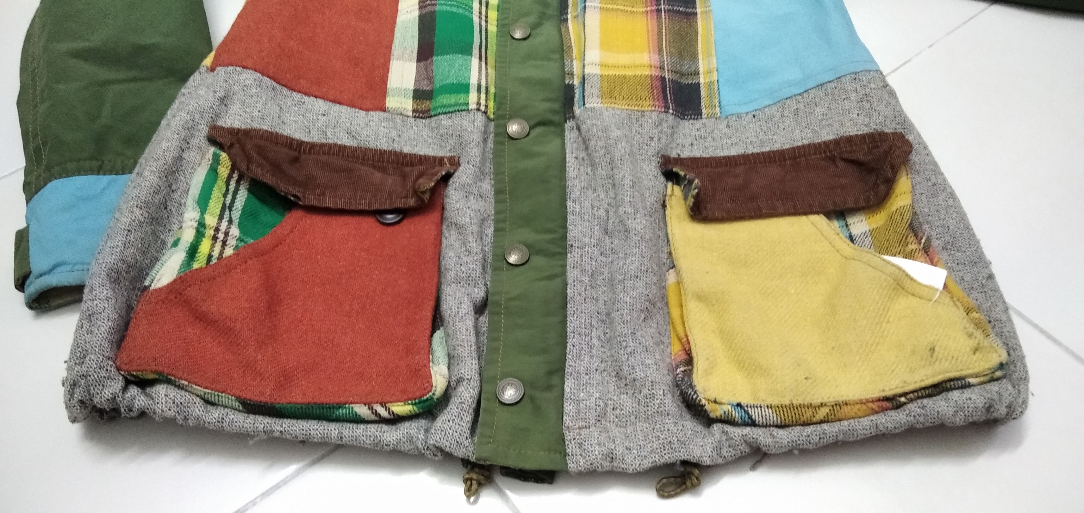Japanese Brand Doubles rainbow multicolour patchwork mountain hoodie Size US S / EU 44-46 / 1 - 5 Thumbnail