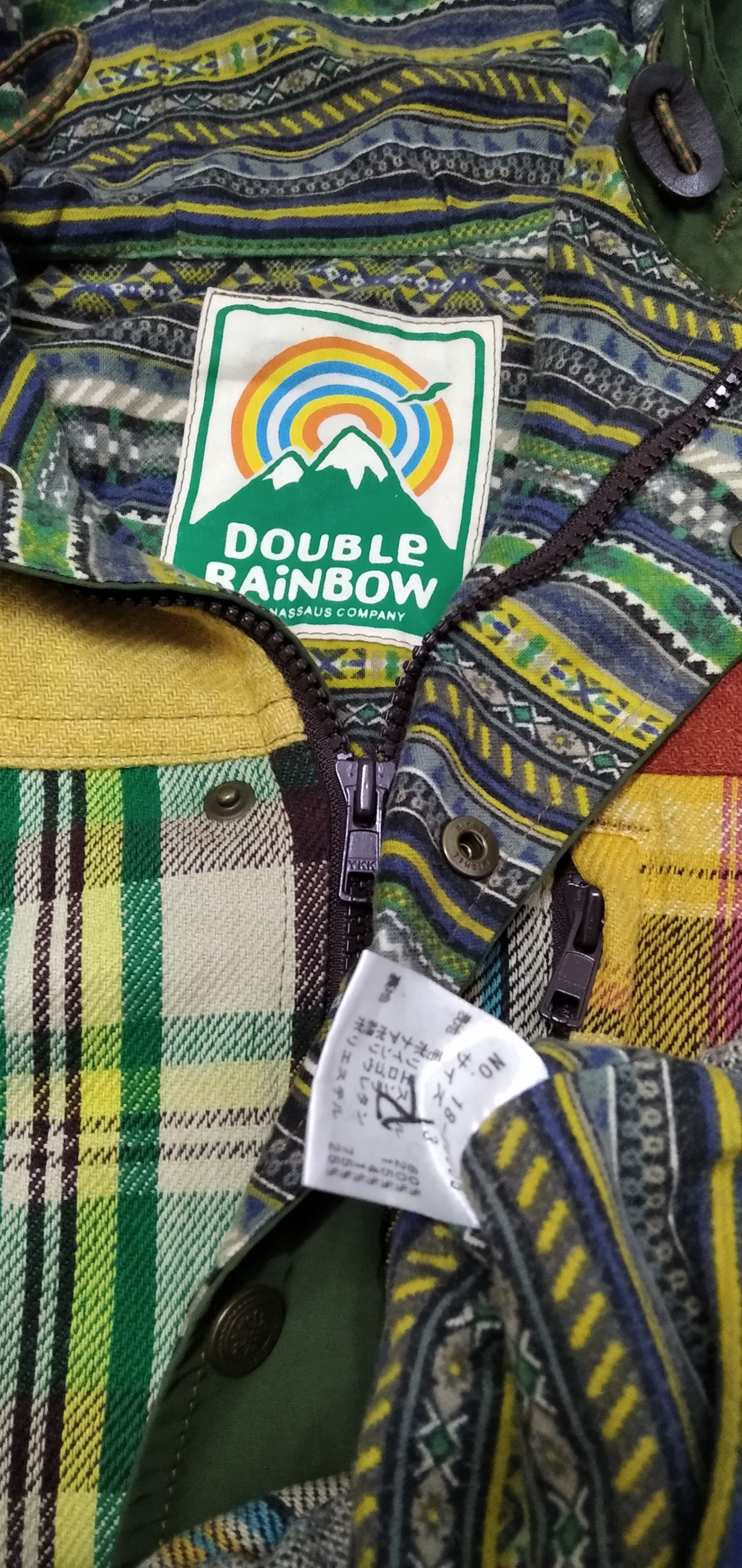 Japanese Brand Doubles rainbow multicolour patchwork mountain hoodie Size US S / EU 44-46 / 1 - 8 Thumbnail