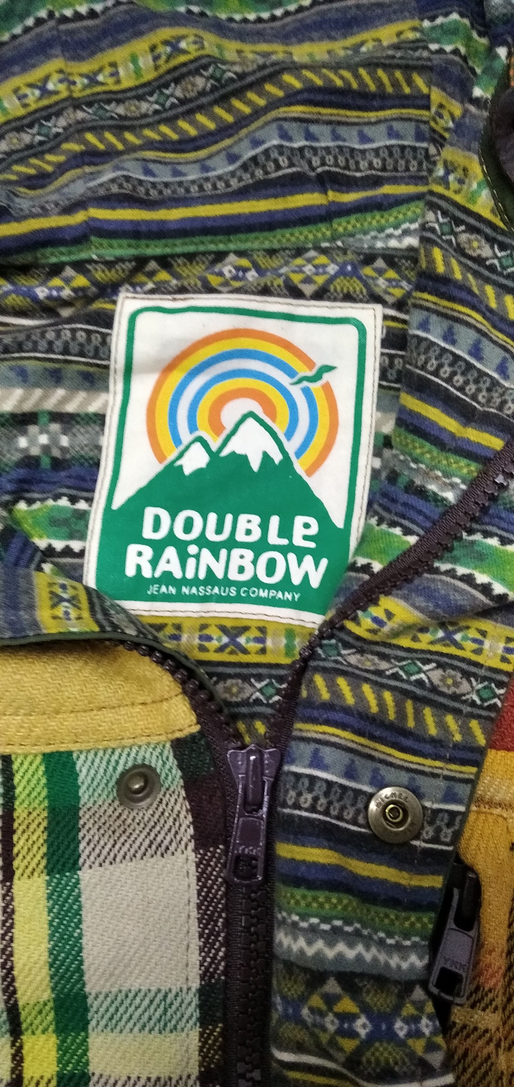 Japanese Brand Doubles rainbow multicolour patchwork mountain hoodie Size US S / EU 44-46 / 1 - 7 Thumbnail