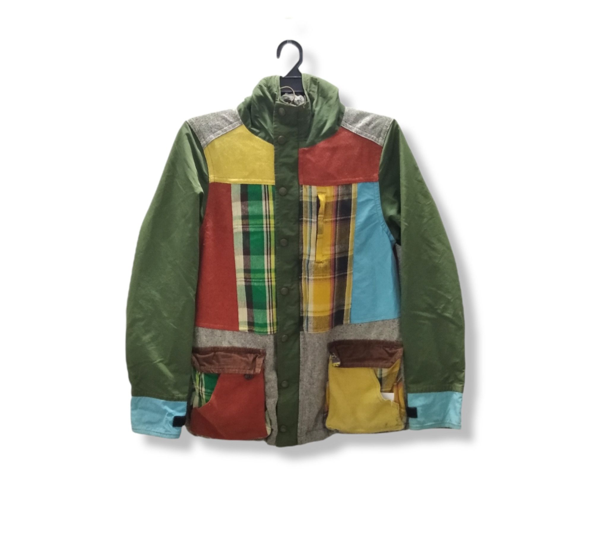 Japanese Brand Doubles rainbow multicolour patchwork mountain hoodie Size US S / EU 44-46 / 1 - 2 Thumbnail