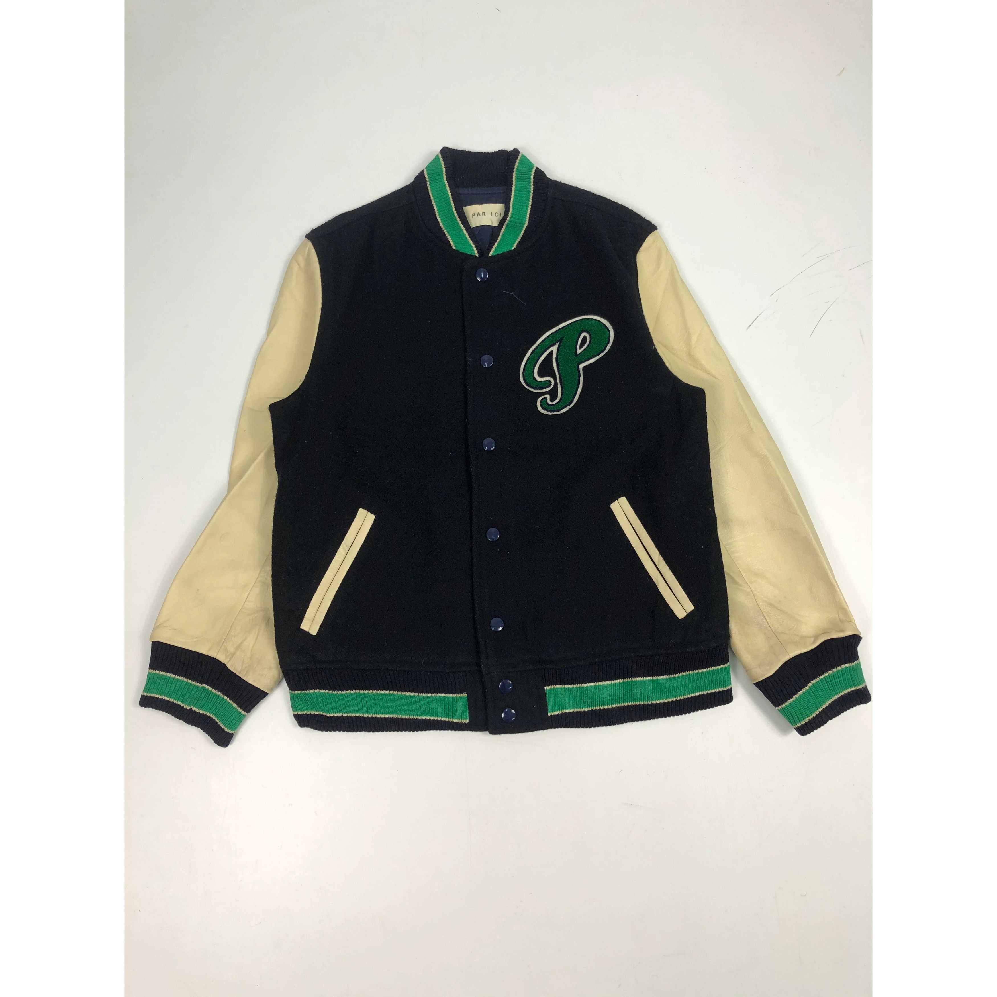 Vintage Vintage Par Ici Japanese Style Varsity Jacket Leather V0098 Size US M / EU 48-50 / 2 - 1 Thumbnail