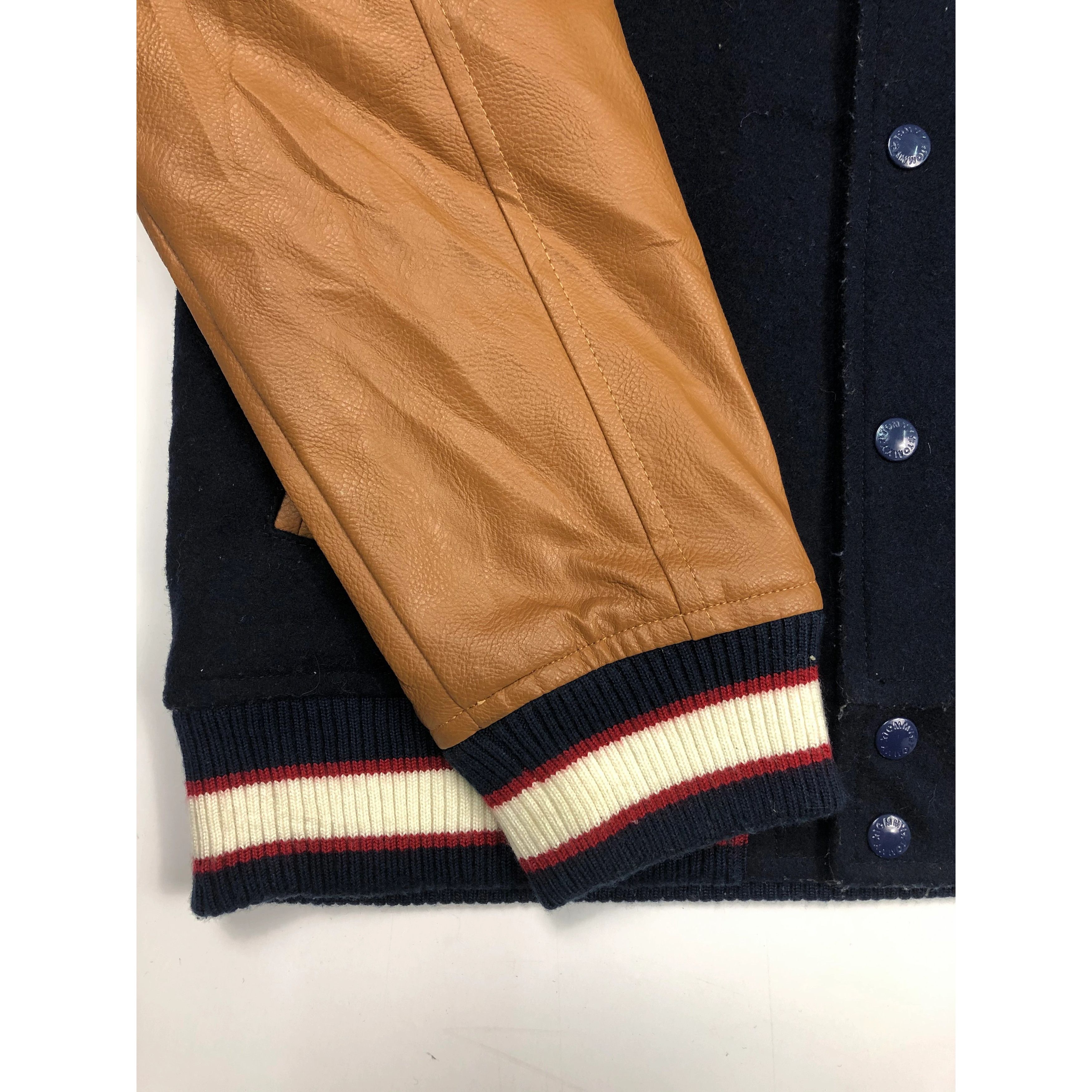 Tommy Hilfiger Vintage 90s Tommy Varsity Jacket Synthetic Leather V0029 Size US M / EU 48-50 / 2 - 3 Thumbnail