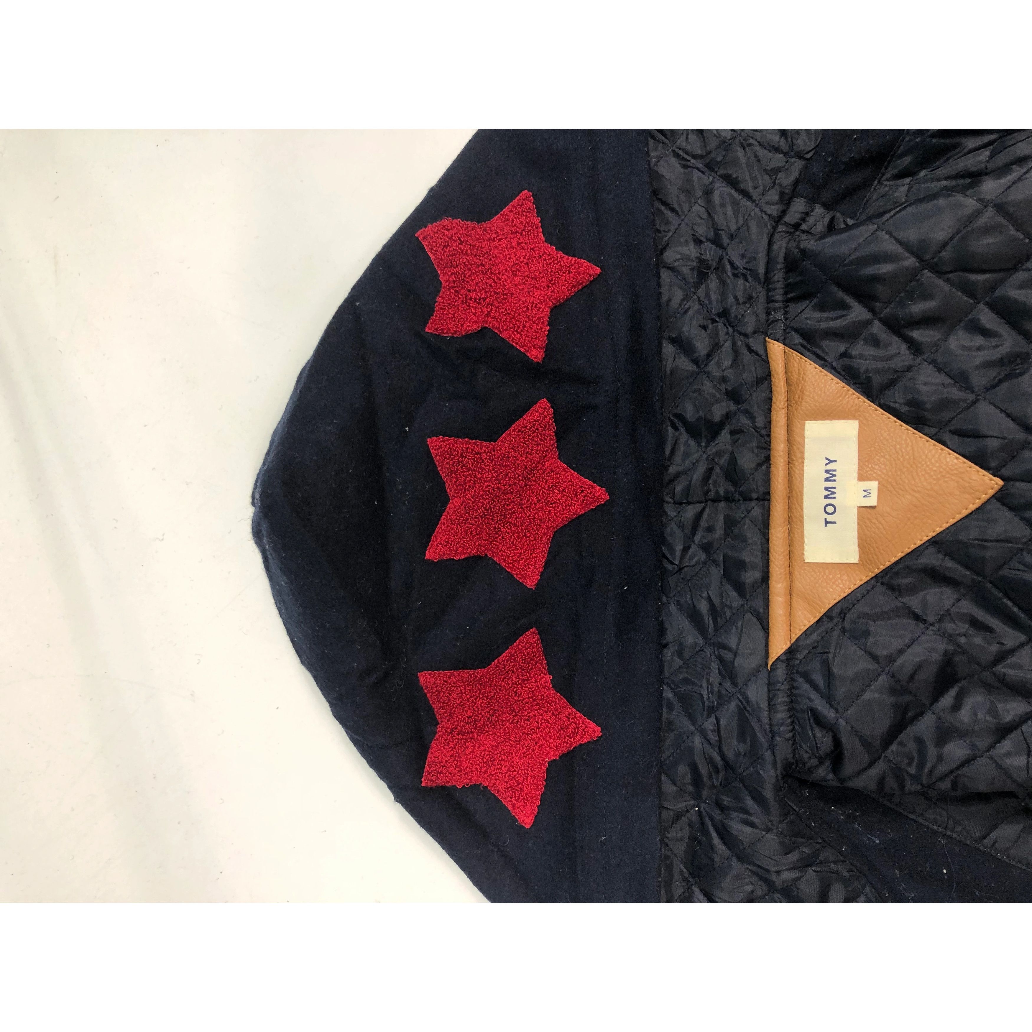 Tommy Hilfiger Vintage 90s Tommy Varsity Jacket Synthetic Leather V0029 Size US M / EU 48-50 / 2 - 9 Thumbnail