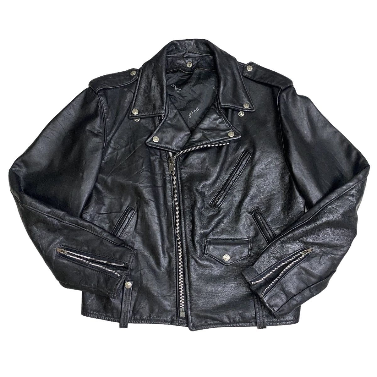 Leather × Schott Schott double collar leather jacket Size US M / EU 48-50 / 2 - 8 Thumbnail