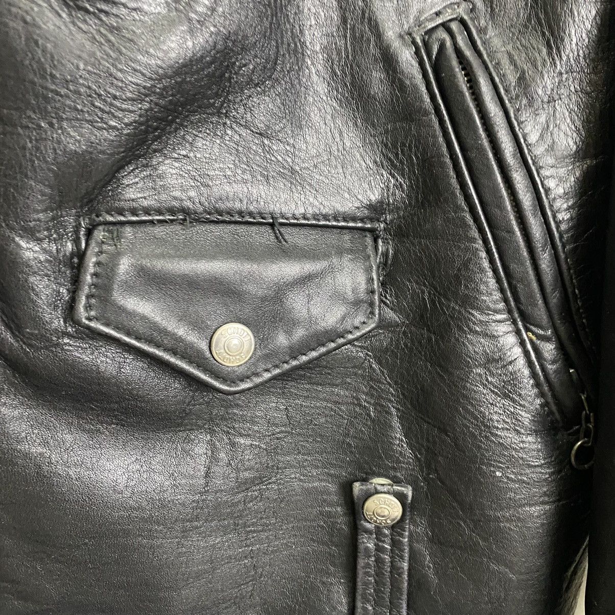 Leather × Schott Schott double collar leather jacket Size US M / EU 48-50 / 2 - 10 Thumbnail