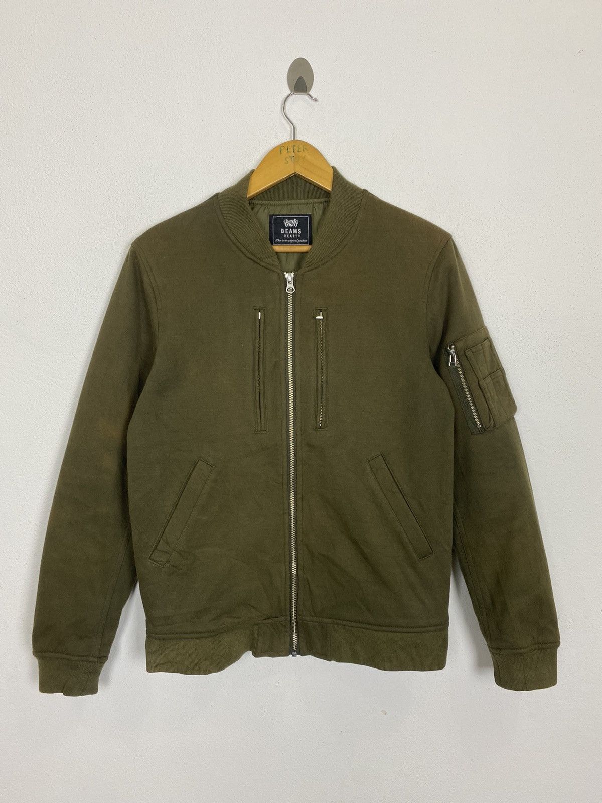 Beams Plus × Japanese Brand BEAMS HEART BOMBER JACKET WOOL FABRIC Size US S / EU 44-46 / 1 - 2 Thumbnail