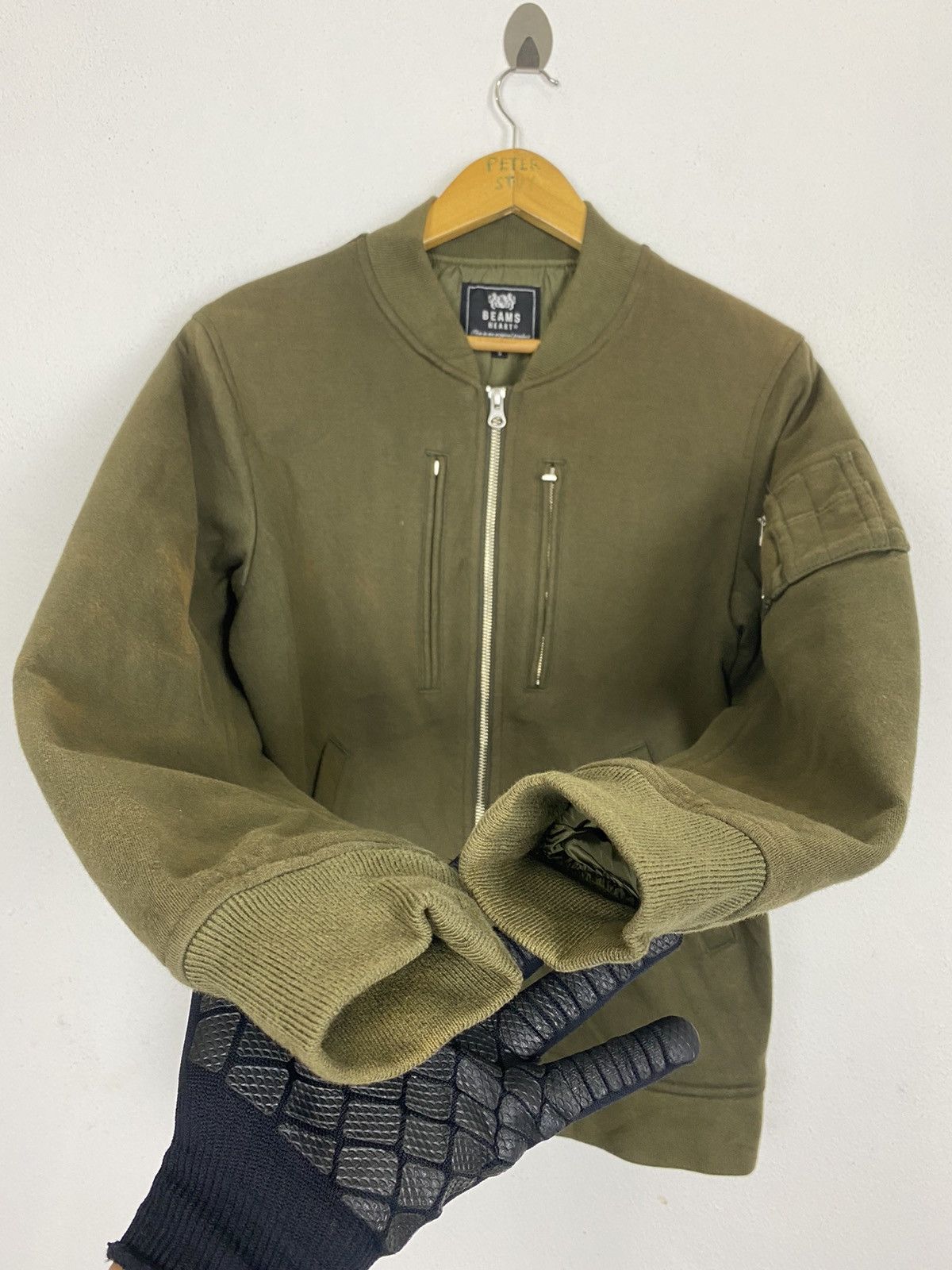 Beams Plus × Japanese Brand BEAMS HEART BOMBER JACKET WOOL FABRIC Size US S / EU 44-46 / 1 - 6 Thumbnail