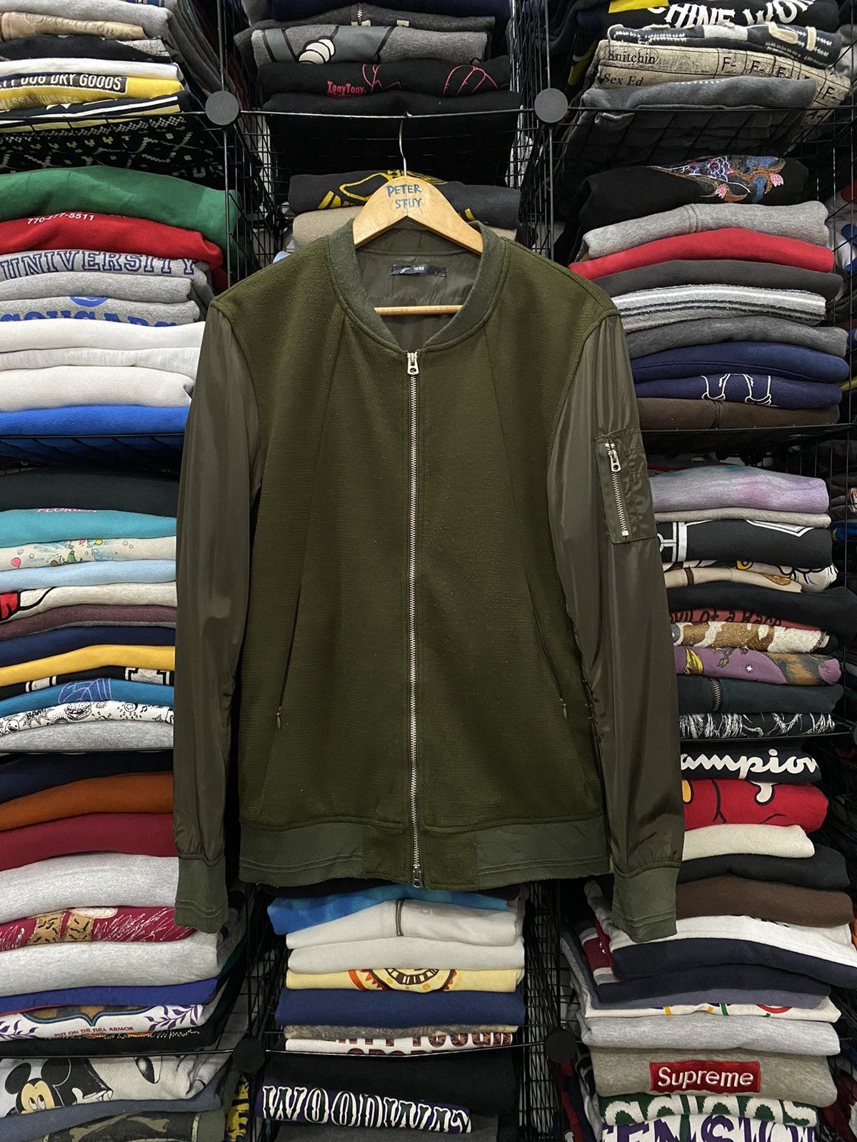 Japanese Brand TEES BOMBER STYLE JACKET NICE DESIGN Size US L / EU 52-54 / 3 - 2 Thumbnail