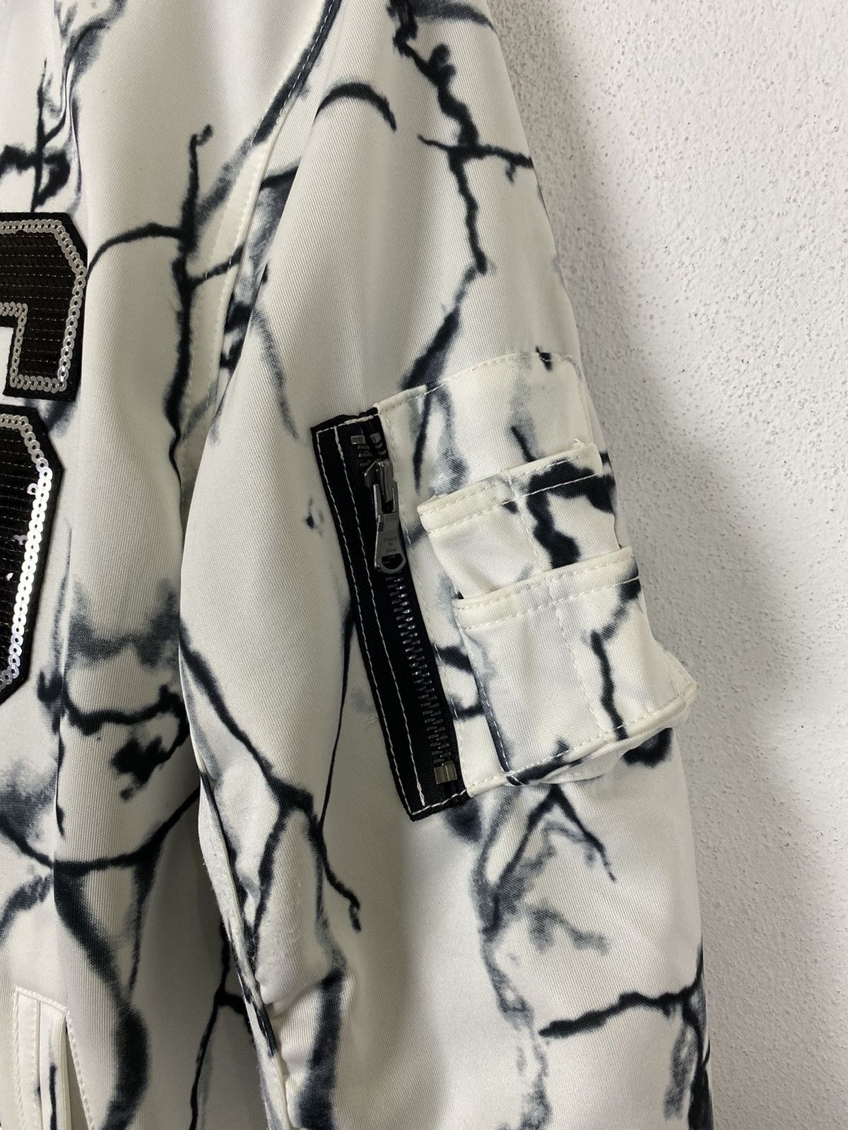 Japanese Brand GROWTH BY GRAIL MARBLE BOMBER JACKET Size US M / EU 48-50 / 2 - 8 Thumbnail